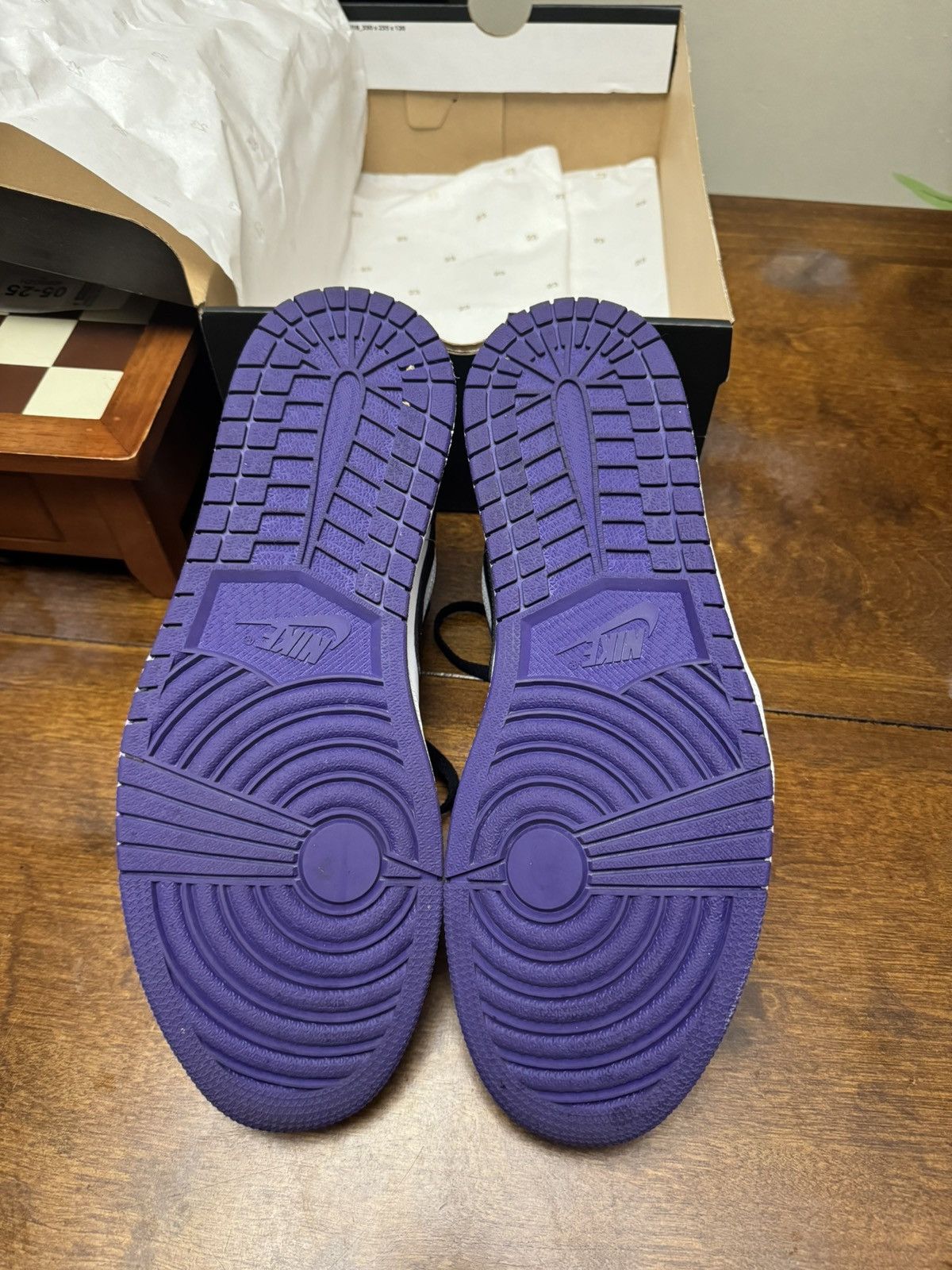 Jordan Brand × Nike Jordan 1 Low Court Purple Size US 12 / EU 45 - 5 Thumbnail