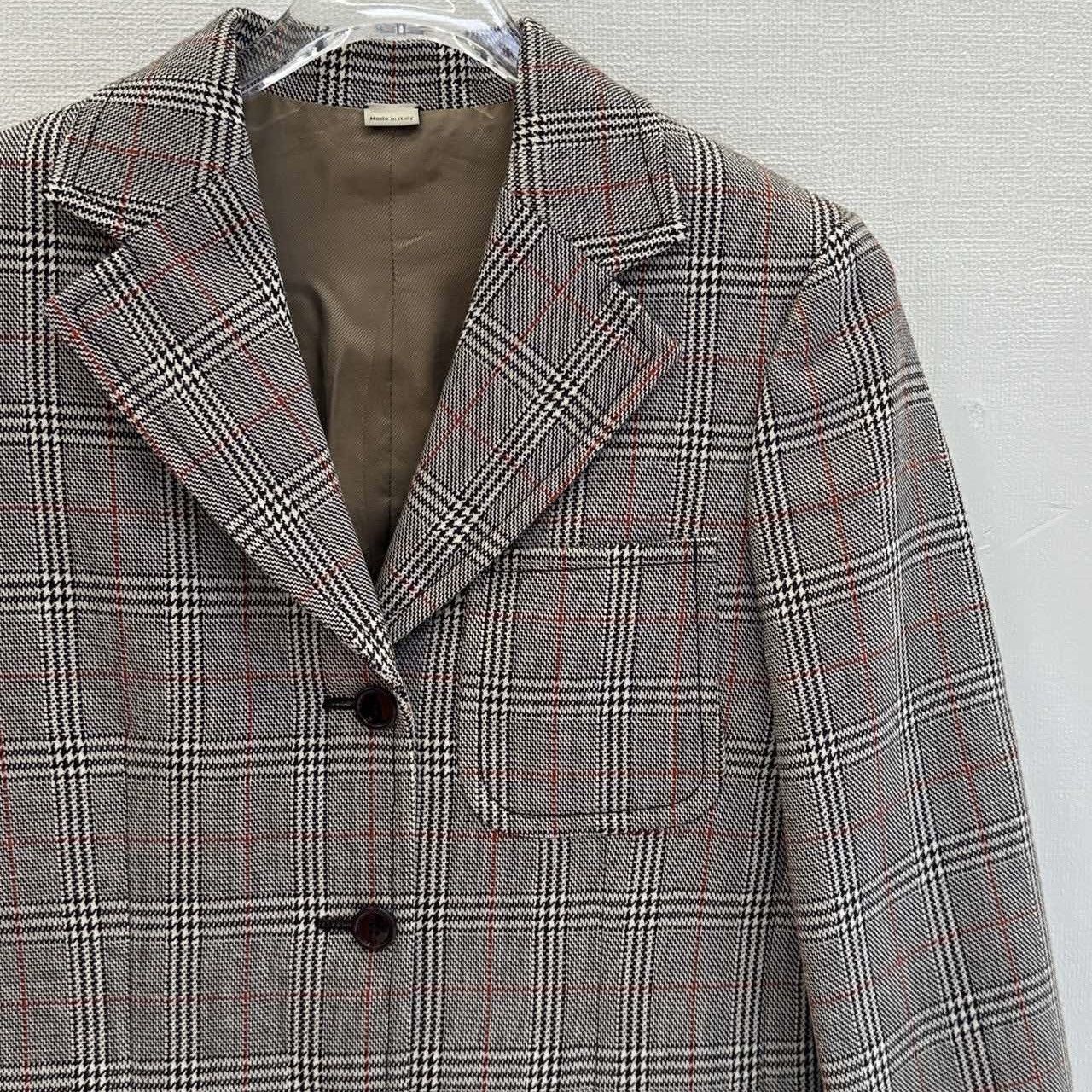 Gucci Gucci brown check wool long-sleeved suit jacket Size S / US 4 / IT 40 - 1 Thumbnail