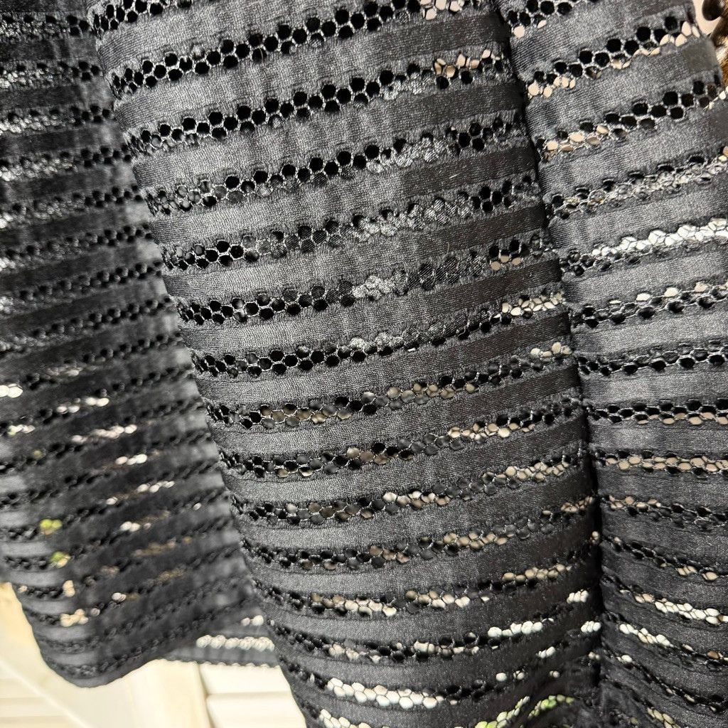 Vintage black skirt full swing midi mesh semi sheer fully lined 6 Size 28" / US 6 / IT 42 - 10 Thumbnail