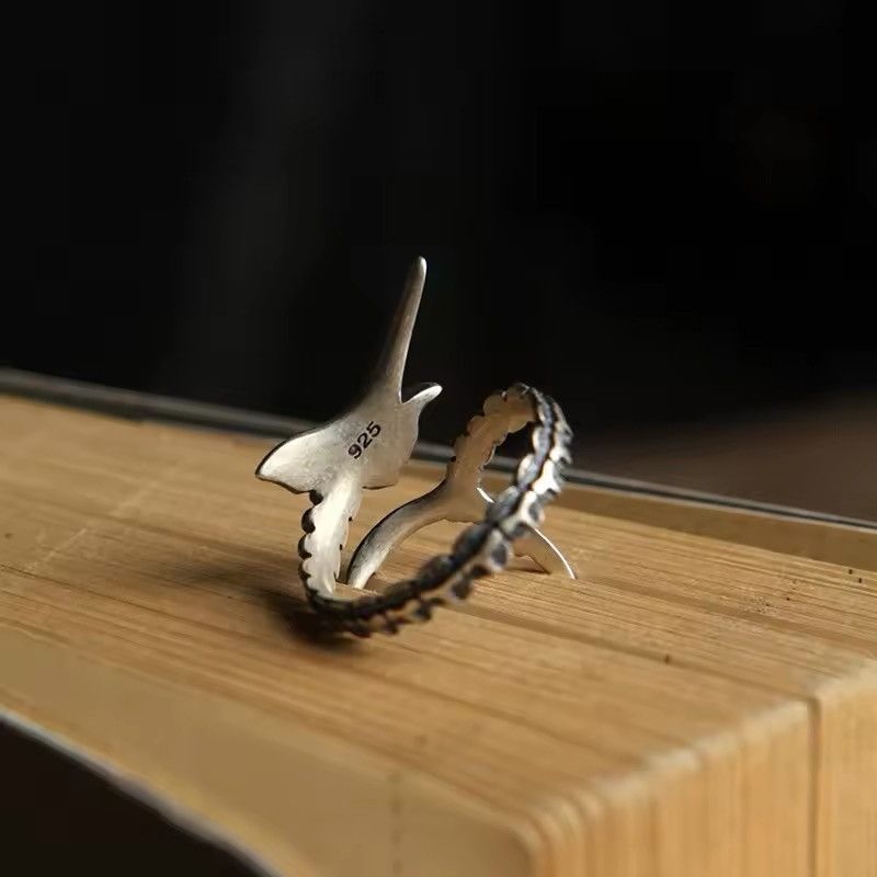 Vintage Marlin Fish Adjustable Ring Size ONE SIZE - 2 Thumbnail