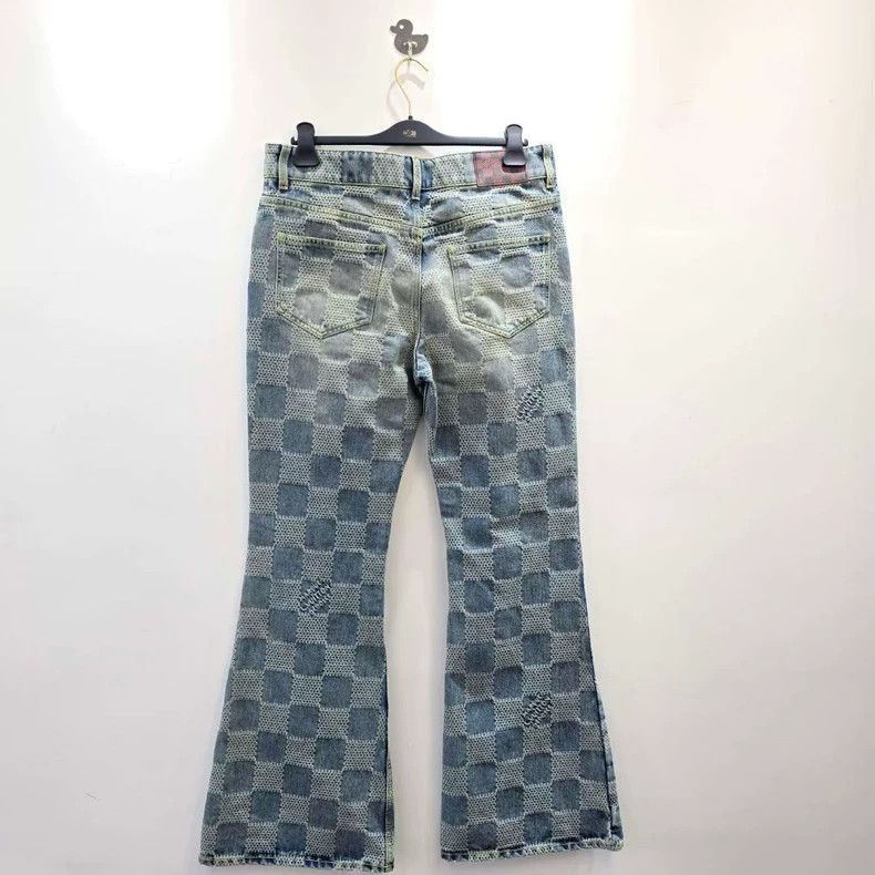 Louis Vuitton Louis Vuitton Checkered Logo Flared Jeans-2506 Size US 33 - 3 Thumbnail