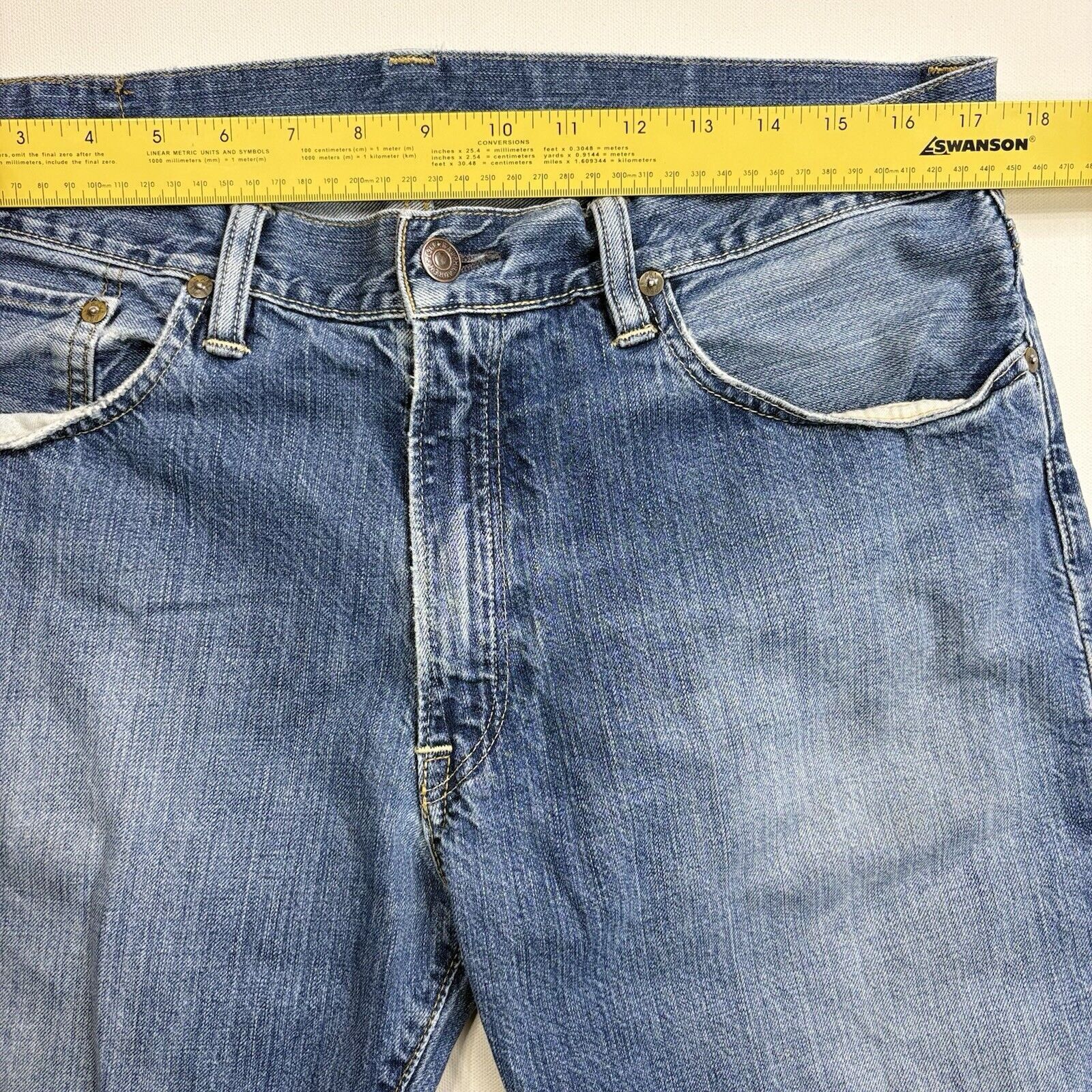 Polo Ralph Lauren Polo Ralph Lauren 018 Jeans Mens 34x32 Blue Distressed Denim Size US 34 / EU 50 - 4 Thumbnail