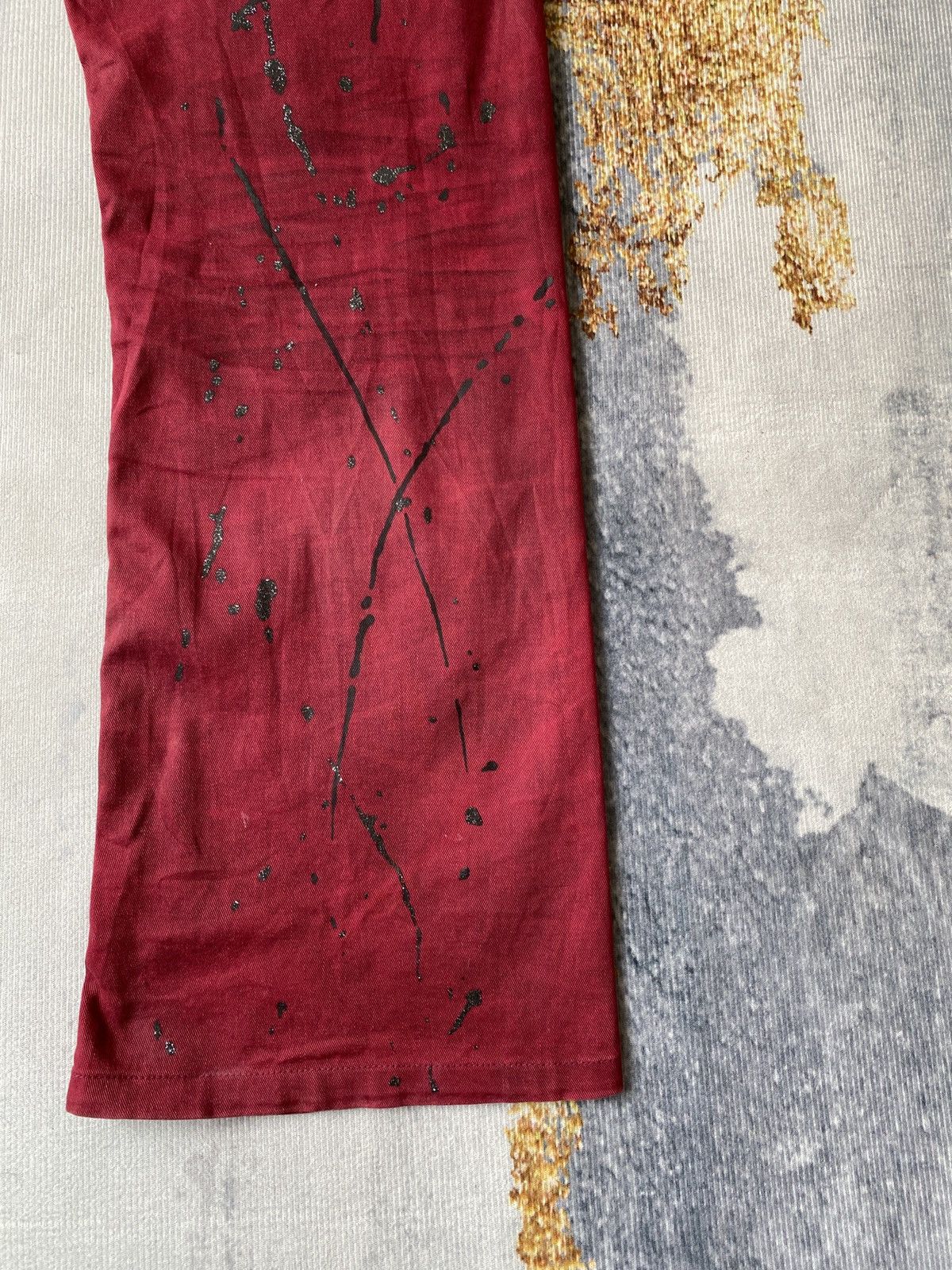If Six Was Nine Flared K.U.I Japan Splatter Design Pant Size US 32 / EU 48 - 14 Thumbnail