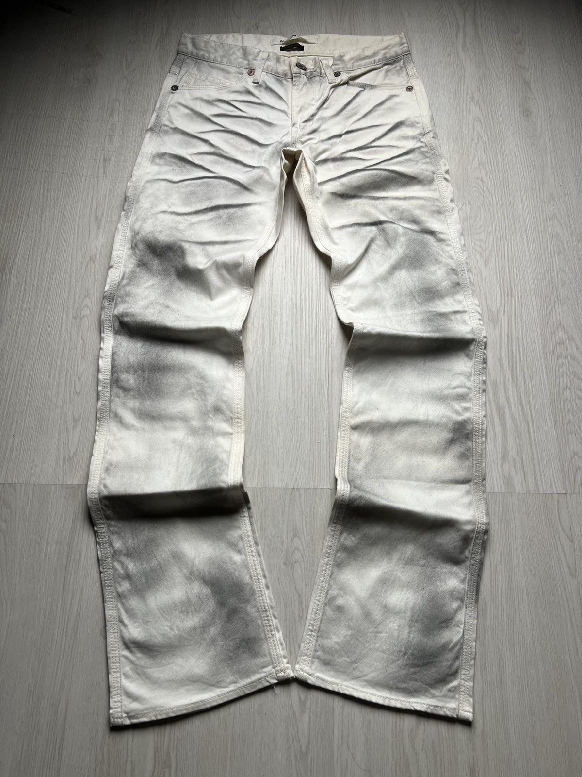 If Six Was Nine Urban Craft Japan Whiskered Mudwash Flared Jeans Size US 30 / EU 46 - 1 Thumbnail