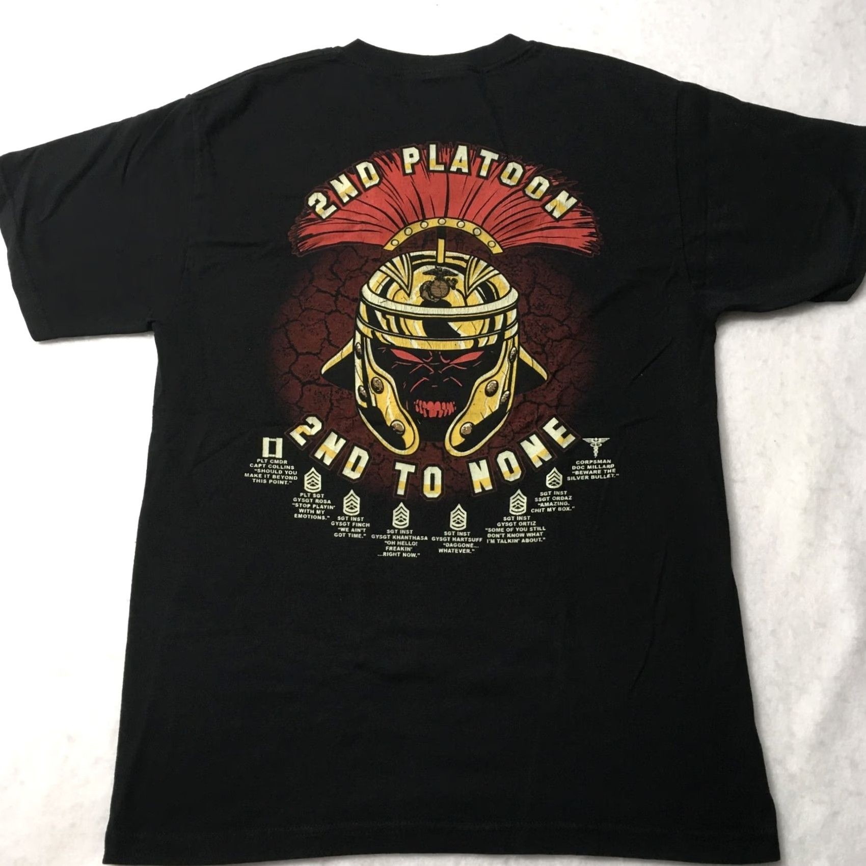 Jerzees VINTAGE JERZEES Black T-Shirt Mens Medium Crew Neck Long Sleeve 100 Cotton Blend OC SSG Marines Officer Candidate School OCS Hooah Size US M / EU 48-50 / 2 - 2 Thumbnail