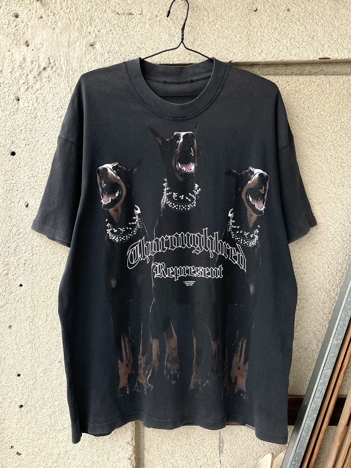 Represent Clo. Represent Clo Thoroughbred Doberman Faded Oversized T-Shirt Size US L / EU 52-54 / 3 - 6 Thumbnail