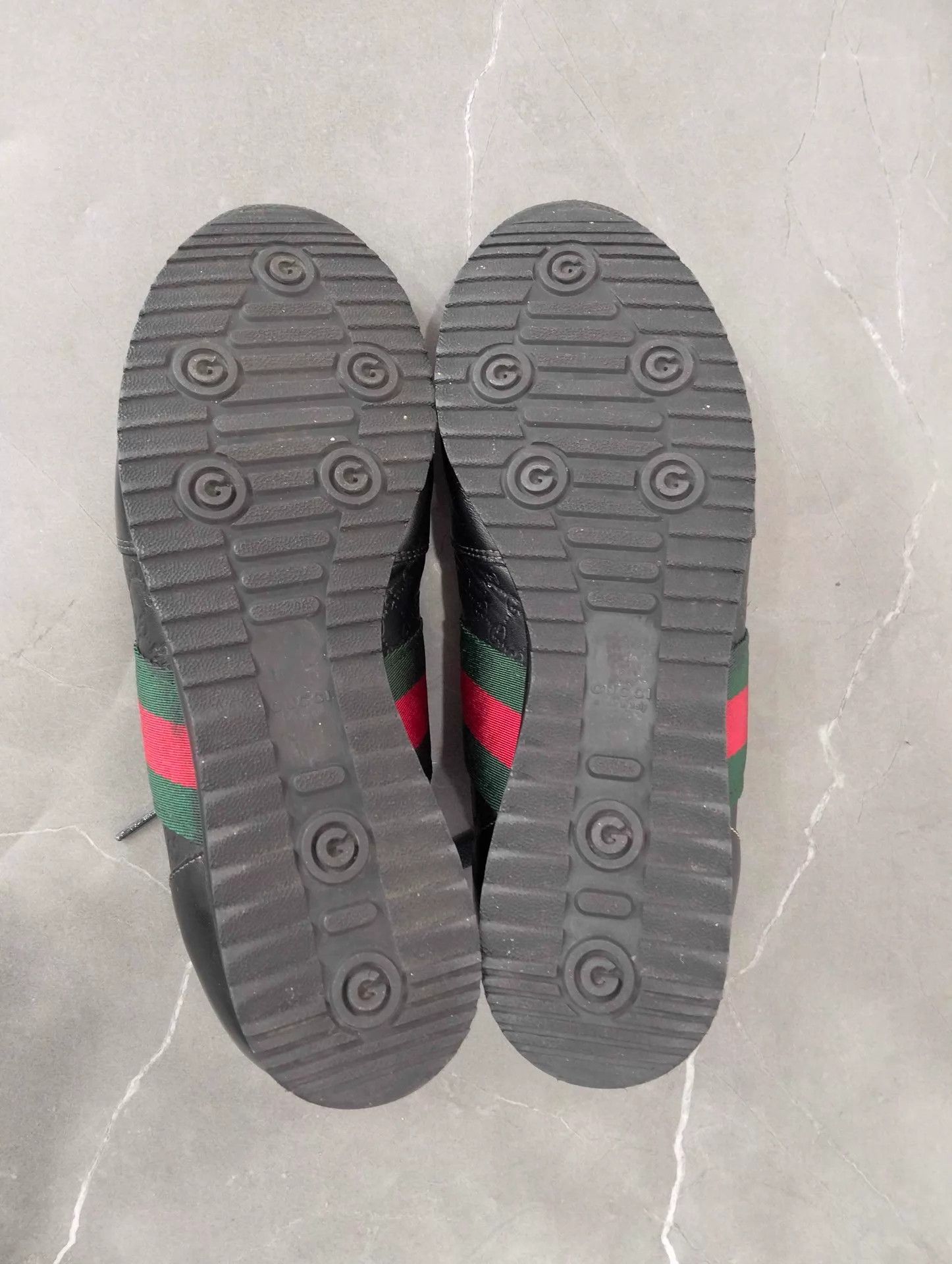 Gucci GUCCI Web Leather Sneaker 36.5 98 New Size US 6 / IT 36 - 6 Thumbnail