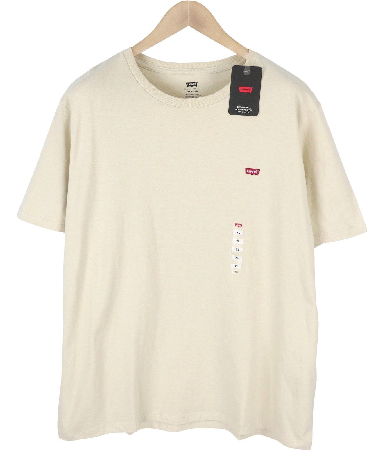 Levi's STANDARD XL Light Beige Cotton Tricot Crew Neck 87866 Size US XL / EU 56 / 4 - 3 Thumbnail