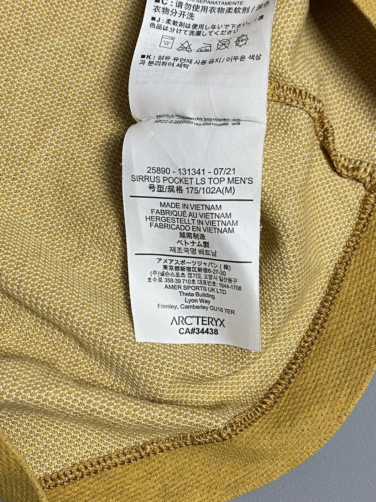 Arc'teryx Arc'teryx Sirrus Pocket Logo Long Sleeve Shirt Mustard Sz M Size US M / EU 48-50 / 2 - 12 Thumbnail
