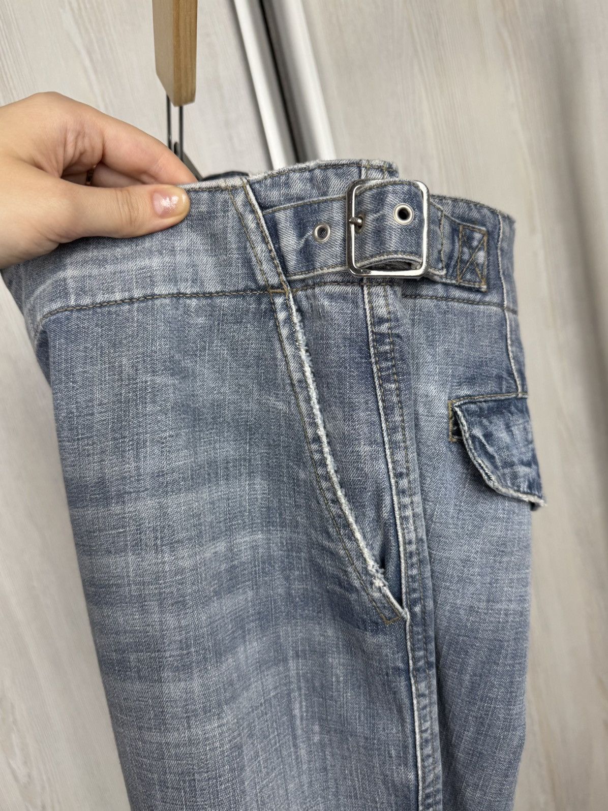 Armani Armani Jeans Blue Flared Wide leg double knee denim jeans Size 30" / US 8 / IT 44 - 9 Thumbnail