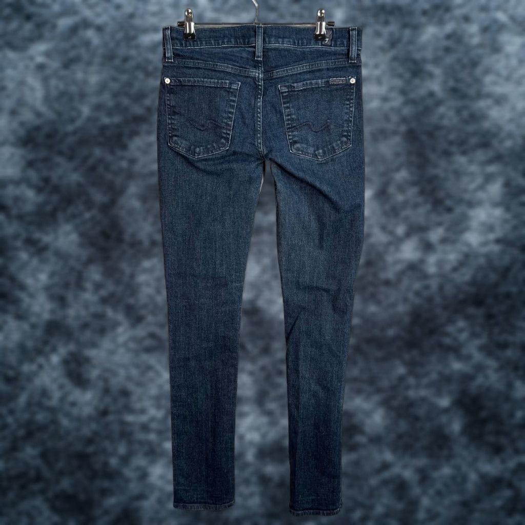 7 For All Mankind 7 For All Mankind Roxanne Skinny Jeans Womens Size 27 Denim Dark Wash 5-Pocket Stretch Blue INSEAM 32 Size 27" / US 4 / IT 40 - 1 Thumbnail