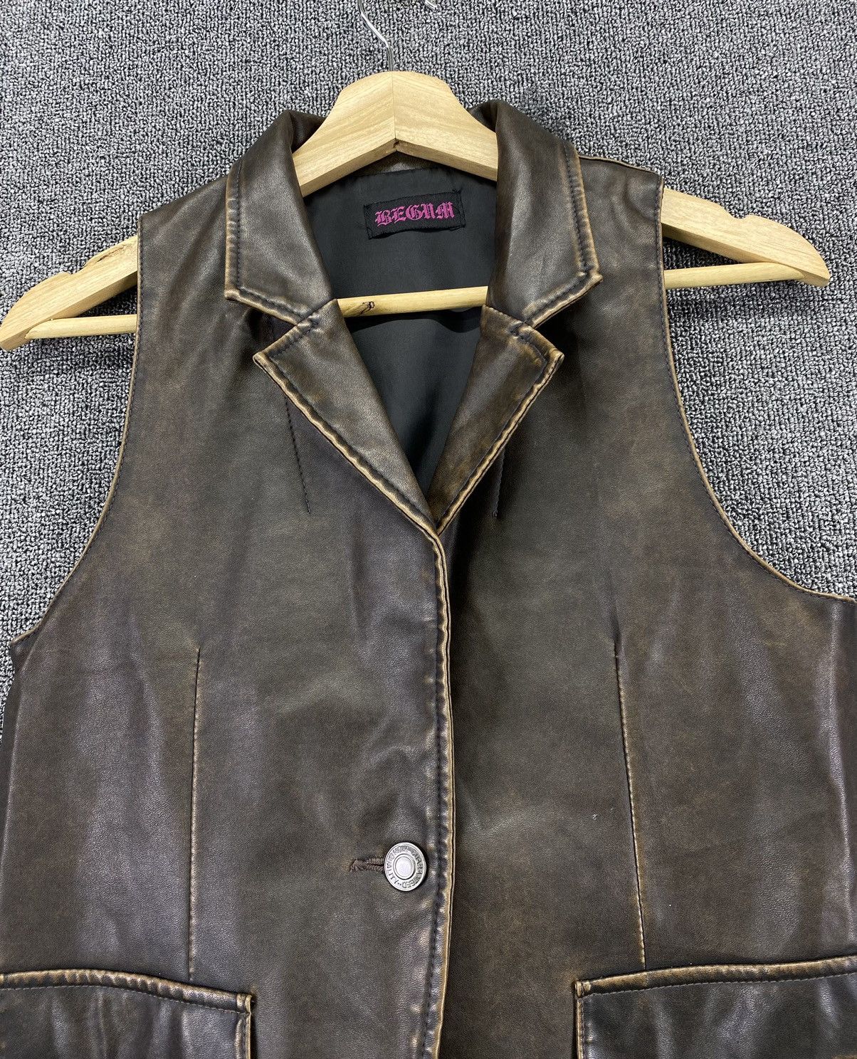 Japanese Brand Vintage Rebilah Leather Vest Size L / US 10 / IT 46 - 4 Thumbnail