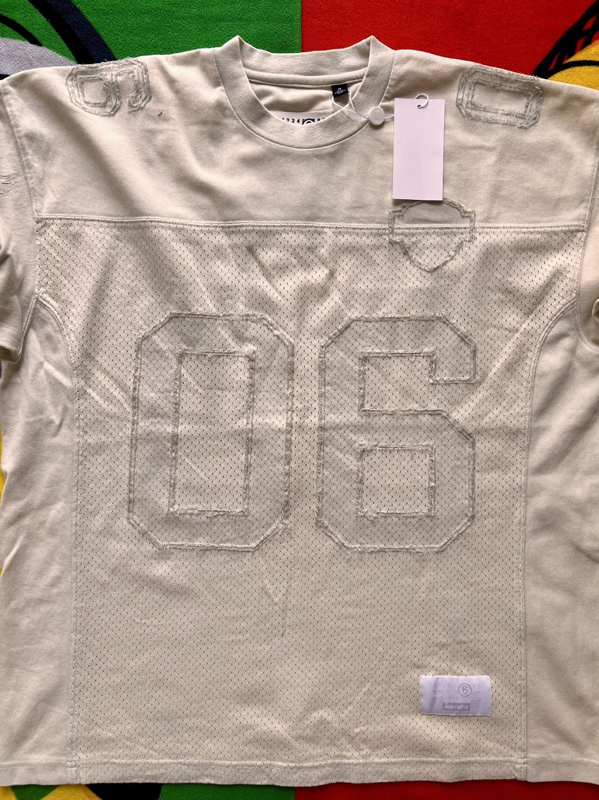 Maison Margiela × Supreme M Supreme MM6 Maison Margiela Cotton Football Jersey White Size US M / EU 48-50 / 2 - 1 Thumbnail