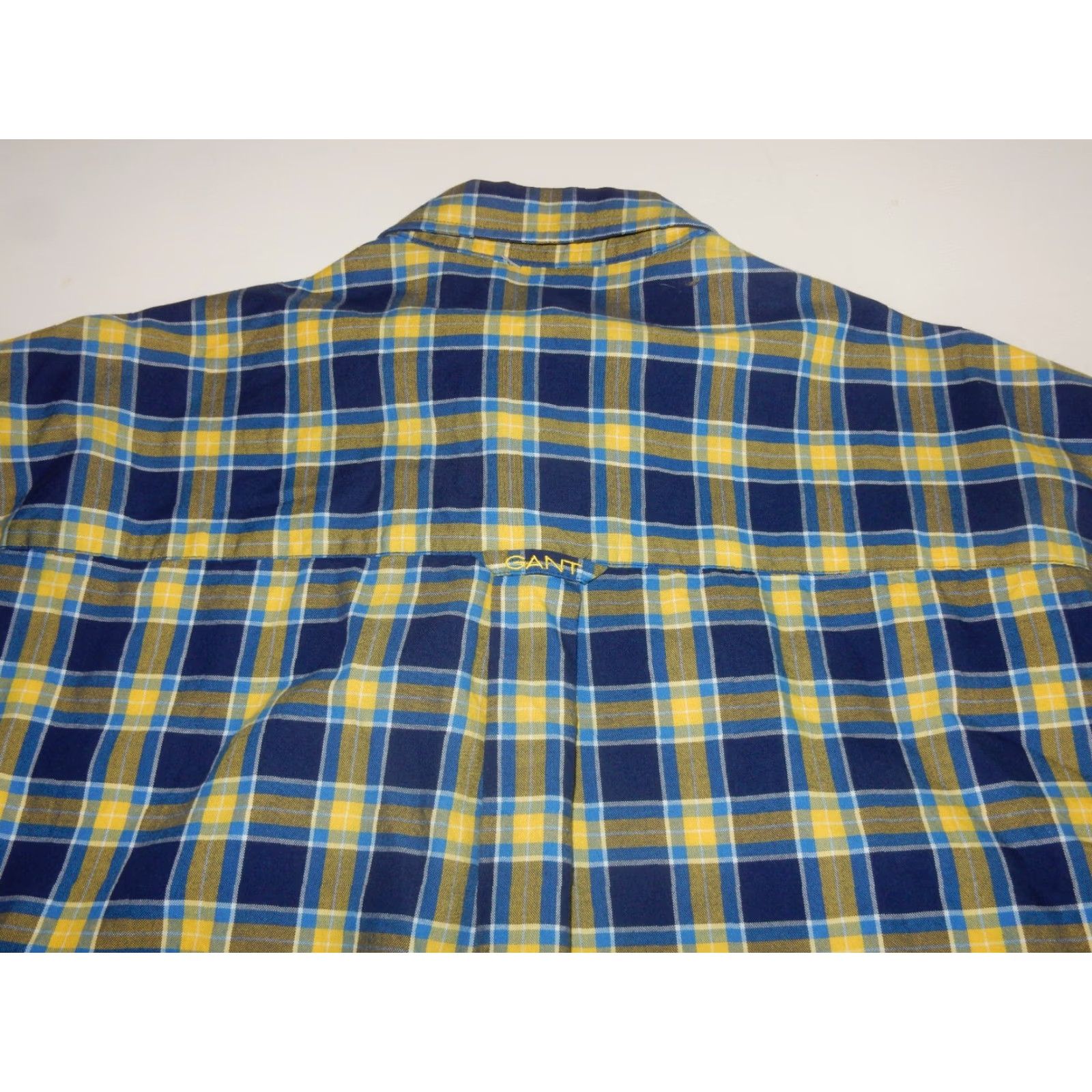 Gant GANT Men's Short Sleeve Button-Up Shirt Blue Plaid Size L Size US L / EU 52-54 / 3 - 4 Thumbnail
