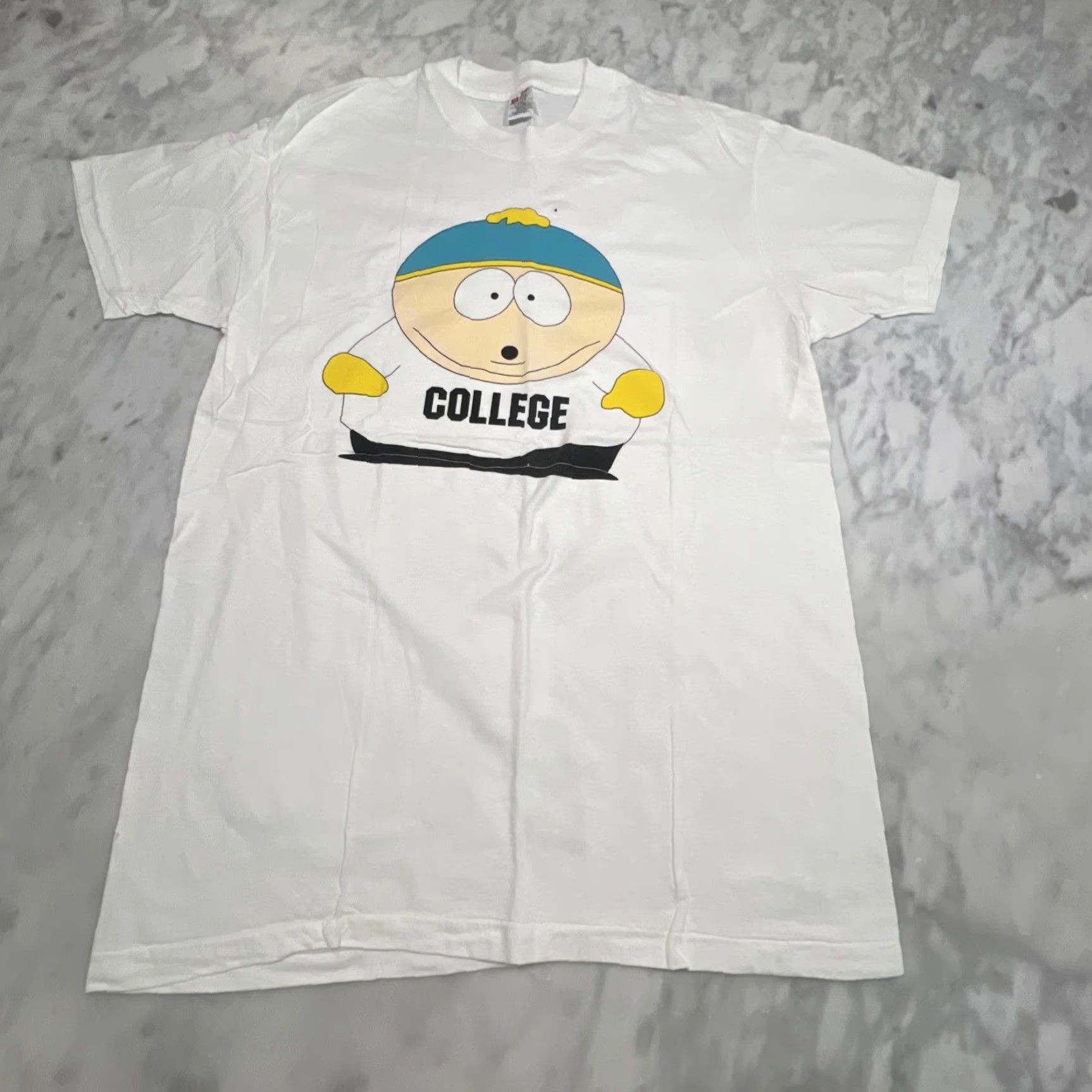 Vintage Vintage Cartman South Park College Single Stitch Tshirt Men Large Hanes Special Size US L / EU 52-54 / 3 - 3 Thumbnail