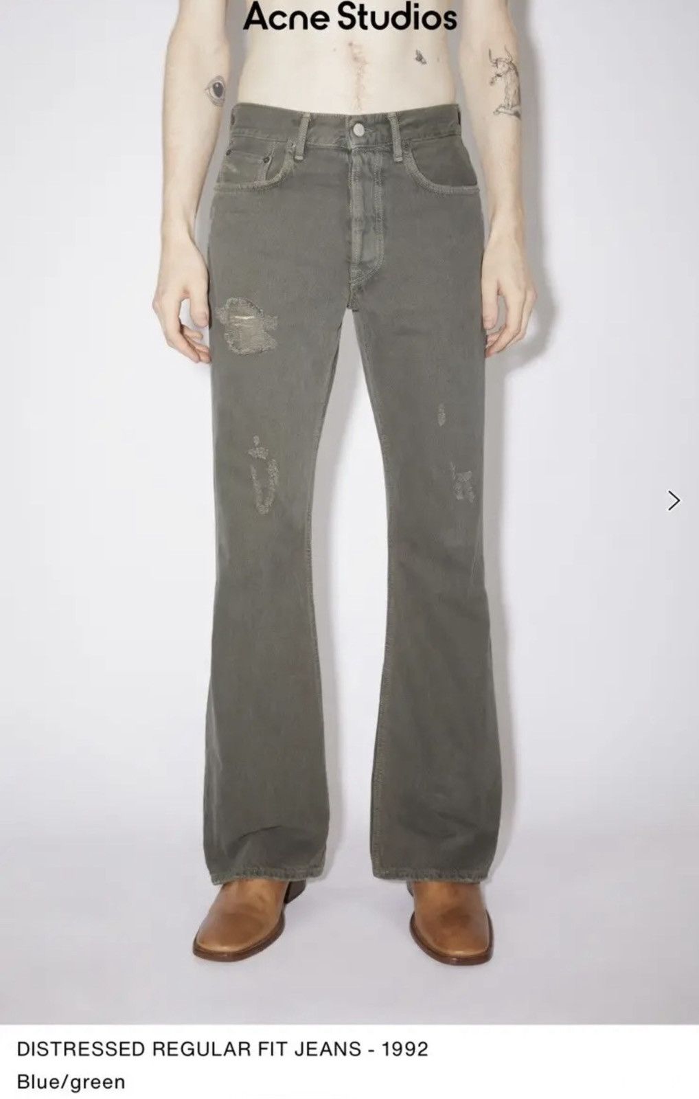 Acne Studios Acne Studios 1992M Desert Dust Destroyed | Grailed