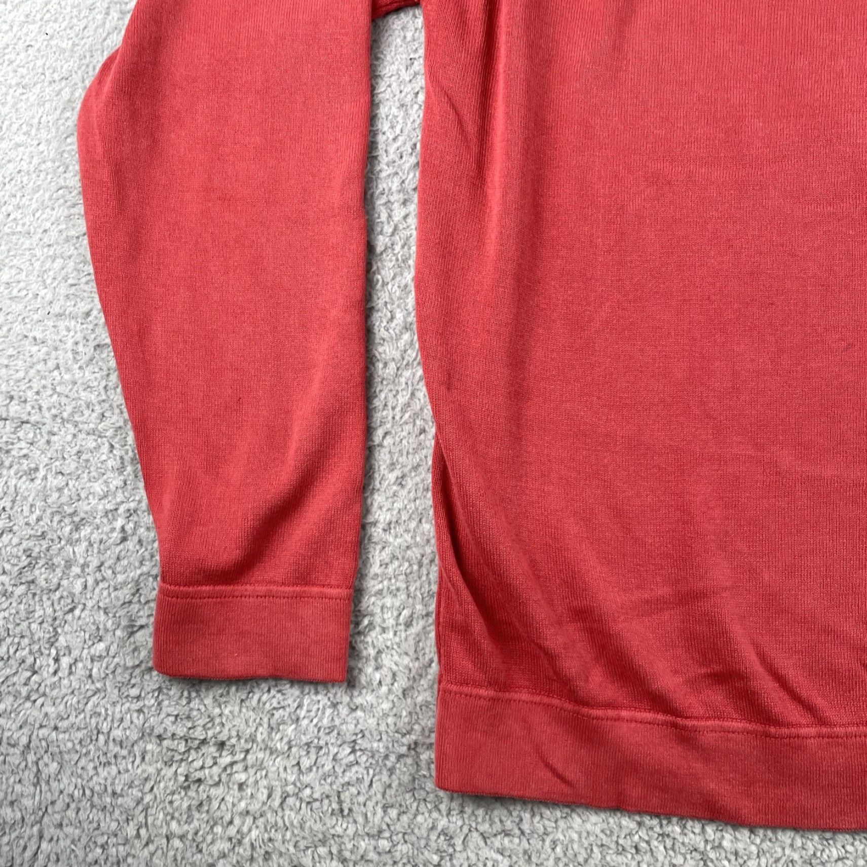 Vintage Scott Barber Long Sleeve 1/4 Zip Sweater Cotton Red Made In Italy Sz Large Mens Knit Pullover Size US L / EU 52-54 / 3 - 5 Thumbnail