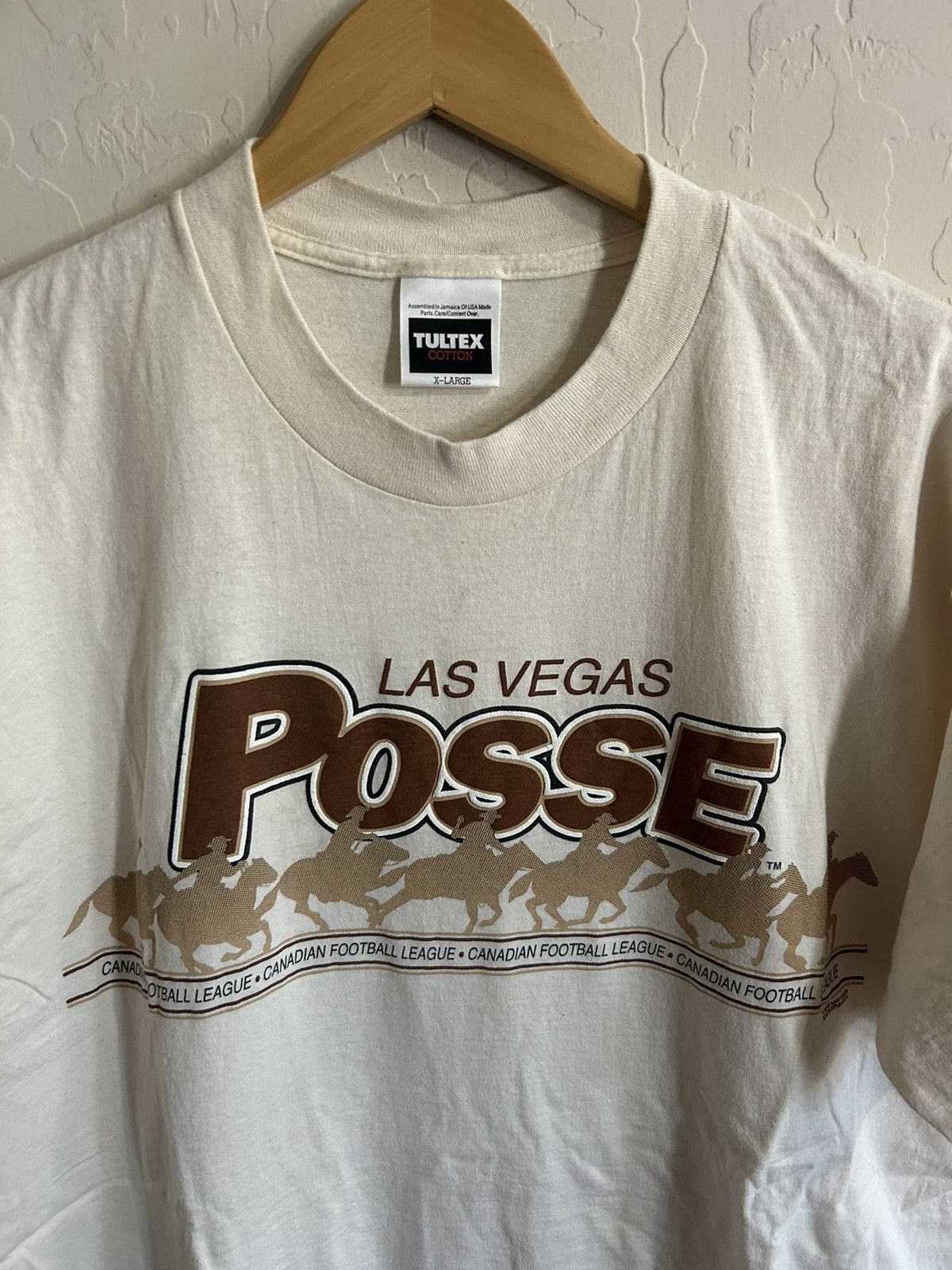 Fruition × Tultex × Vintage Vintage Las Vegas Posse CFL Shirt Size US XL / EU 56 / 4 - 2 Thumbnail
