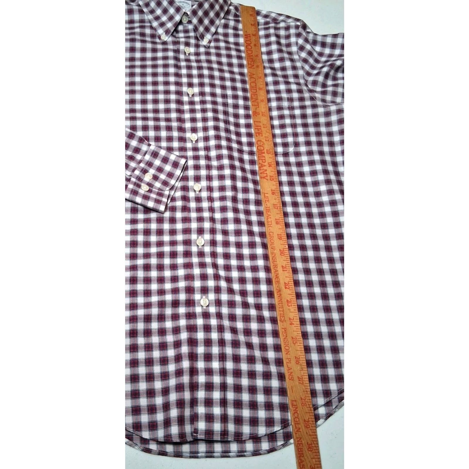 Brooks Brothers Brooks Brothers Dress Shirt Men Medium Regent Fit White Red Blue Plaid Button Down Shirt Size US M / EU 48-50 / 2 - 6 Thumbnail