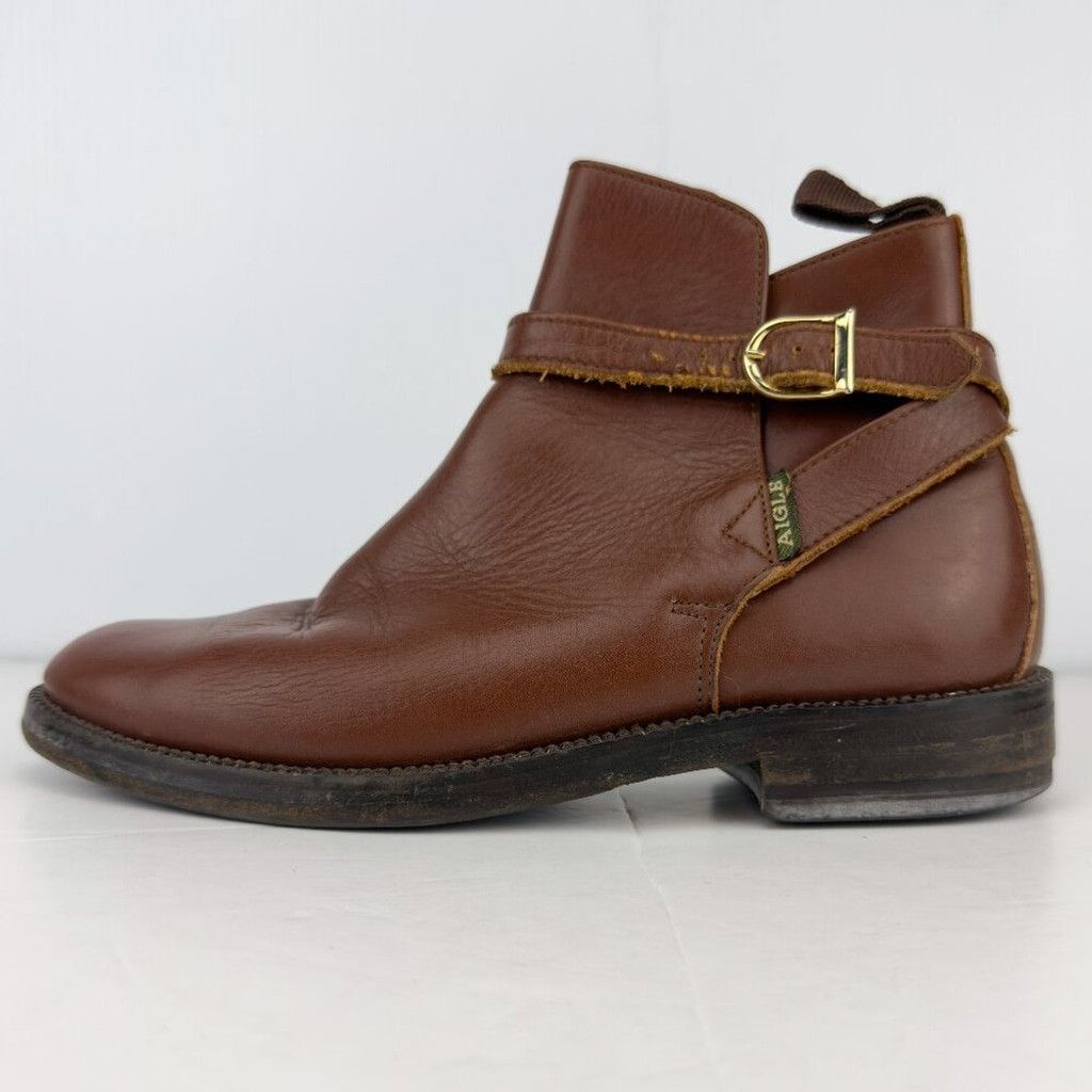 Aigle AIGLE Brown Ankle Boots Tan Luxury Chelsea French Booties 38 Size US 8 / IT 38 - 8 Thumbnail