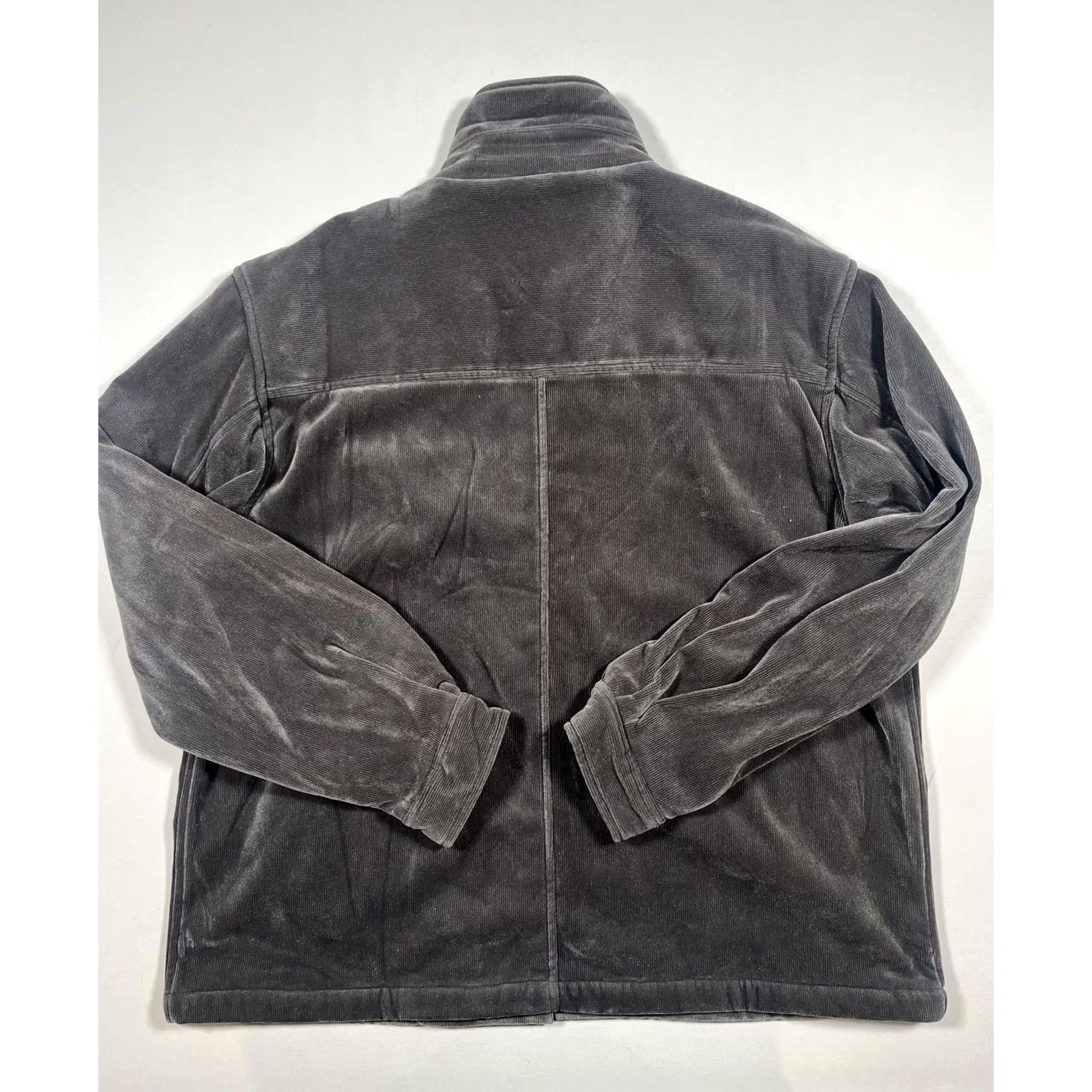 Vintage Brigata Jacket Mens XL Gray Corduroy Full Zip Lined Bomber Casual Size US XL / EU 56 / 4 - 2 Thumbnail