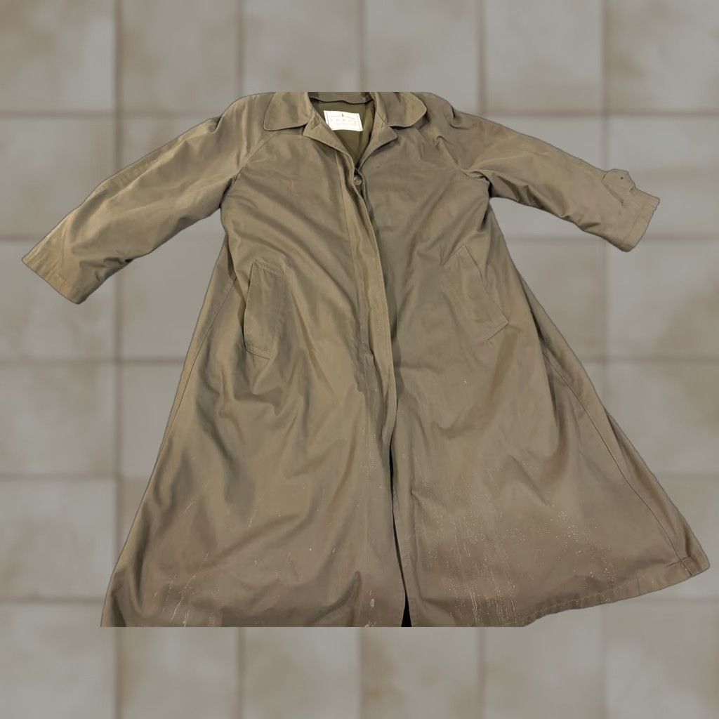 London Fog VINTAGE Towne from London Fog Coat Womens 14W Brown Trench Long Lined Button Front Size XL / US 12-14 / IT 48-50 - 1 Thumbnail