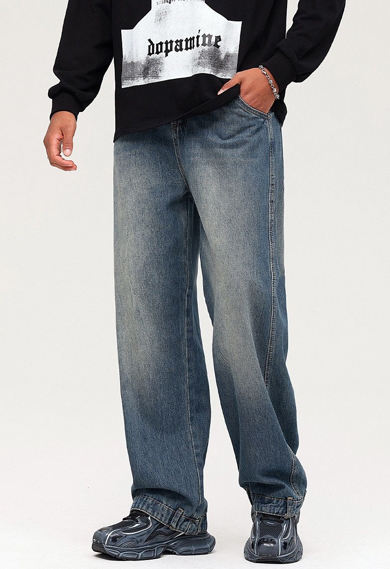 Japanese Brand × Jean Simple washed distressed loose versatile jeans Size US 32 / EU 48 - 2 Thumbnail