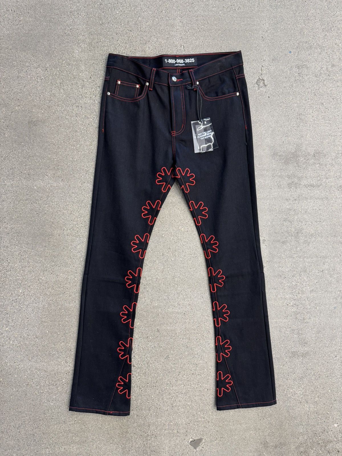 LOSTSHDWS Lost Shadows Outline Denim Sun Logo Pant | Grailed
