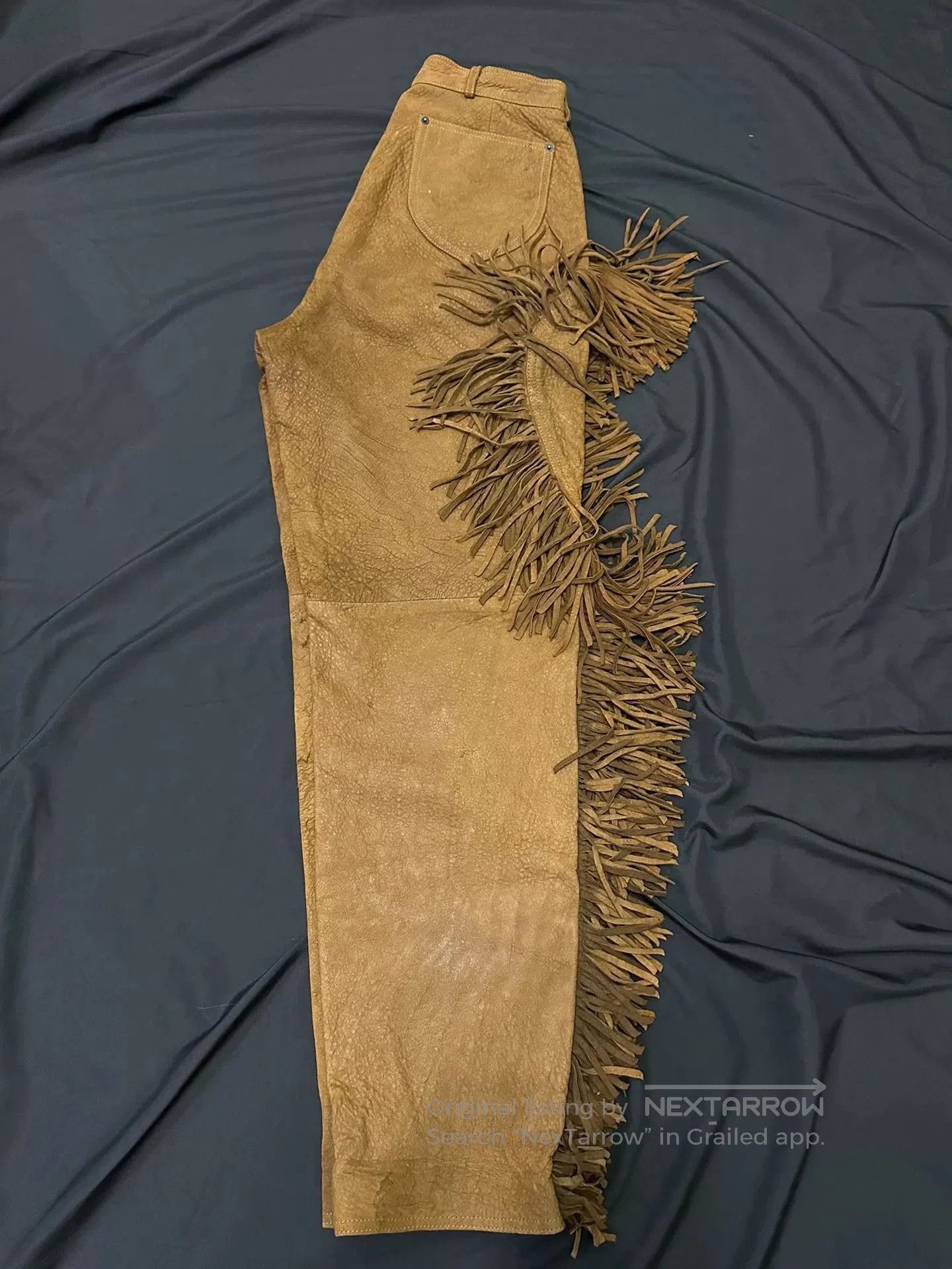 Vintage vintage 90s western fringe leather pants. Size US 28 / EU 44 - 8 Thumbnail