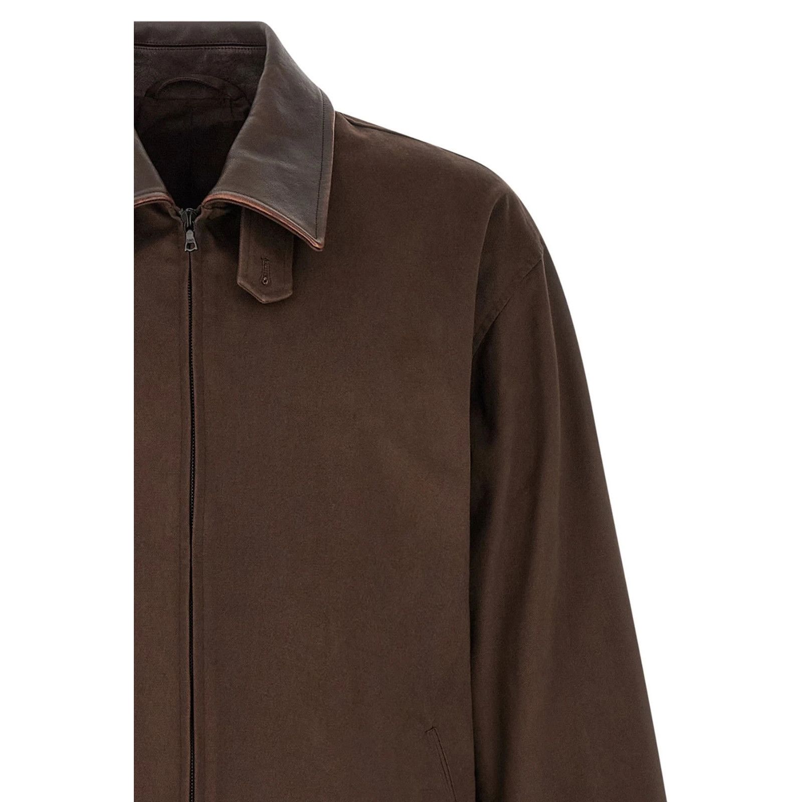 Other SSSTEIN Leather Collar Brown Cotton Oversized Jacket New & A Size US S / EU 44-46 / 1 - 3 Thumbnail