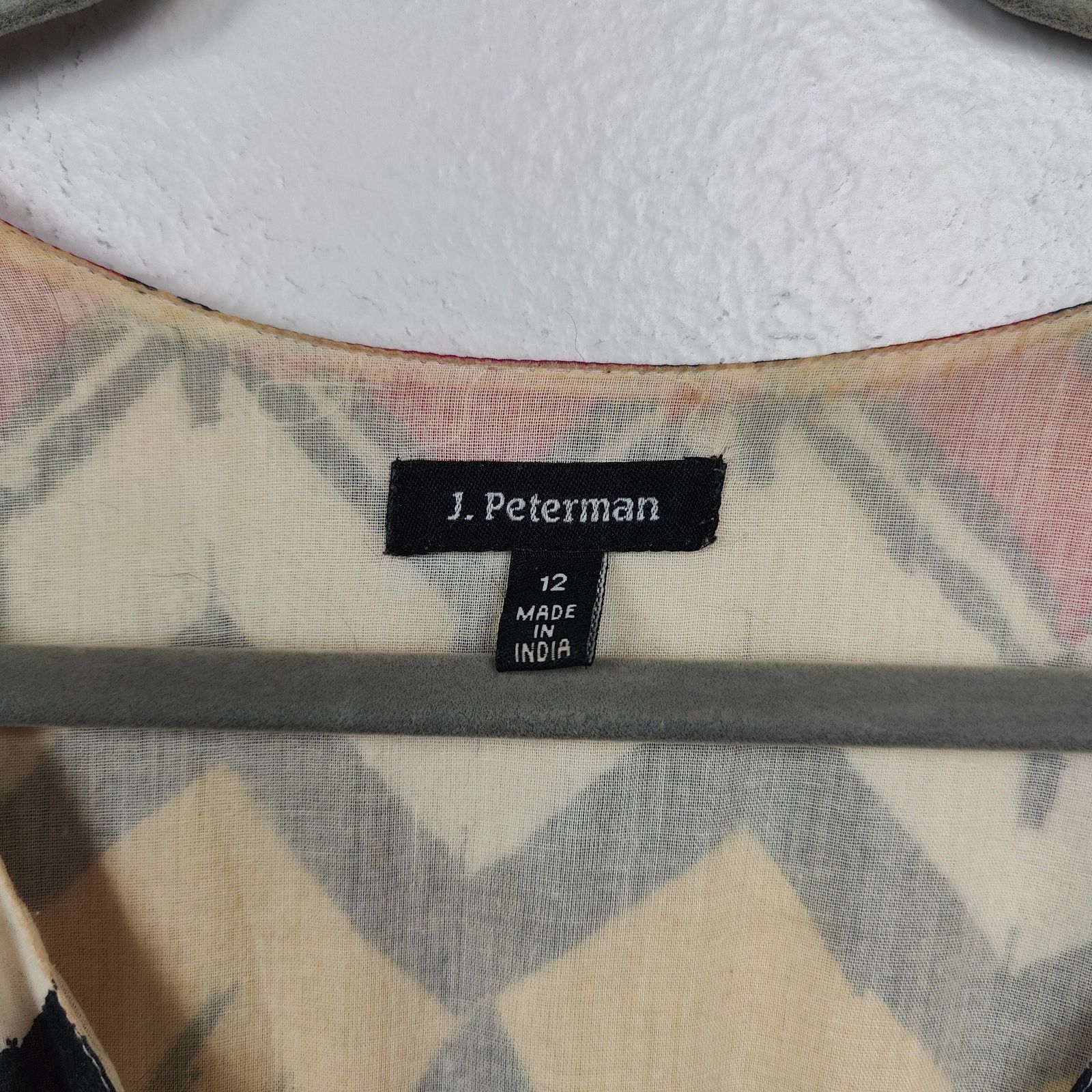 Other J. Peterman Maxi Dress Womens 12 Red Yellow Tribal Faux Wrap Size XL / US 12-14 / IT 48-50 - 5 Thumbnail