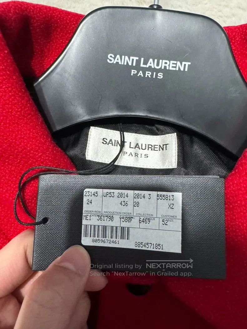 Saint Laurent Paris Saint Laurent Red Leopard Print Baseball Jacket. Size US L / EU 52-54 / 3 - 4 Thumbnail