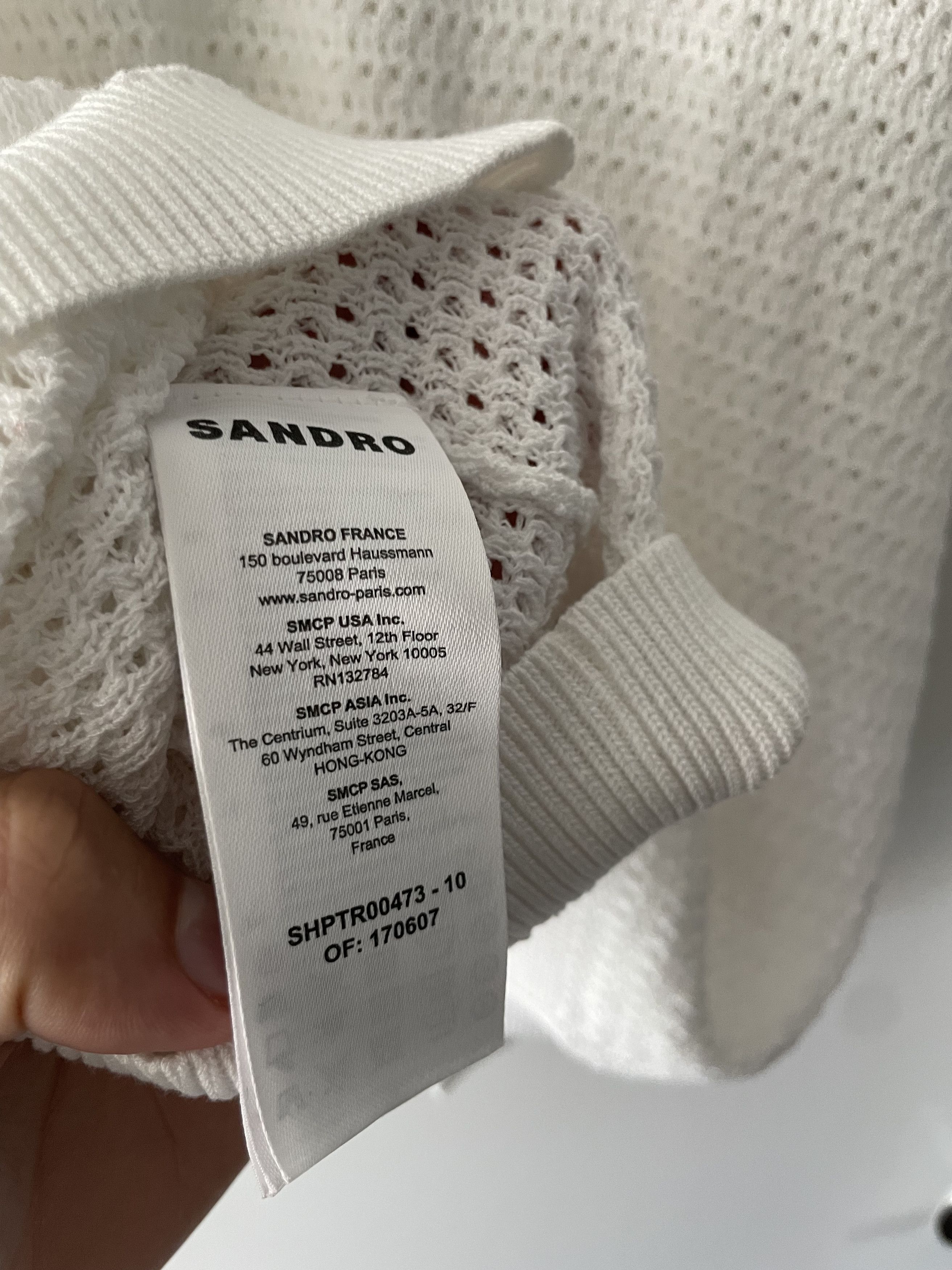 Sandro E23POLO POCK White XXL Size US XXL / EU 58 / 5 - 4 Thumbnail