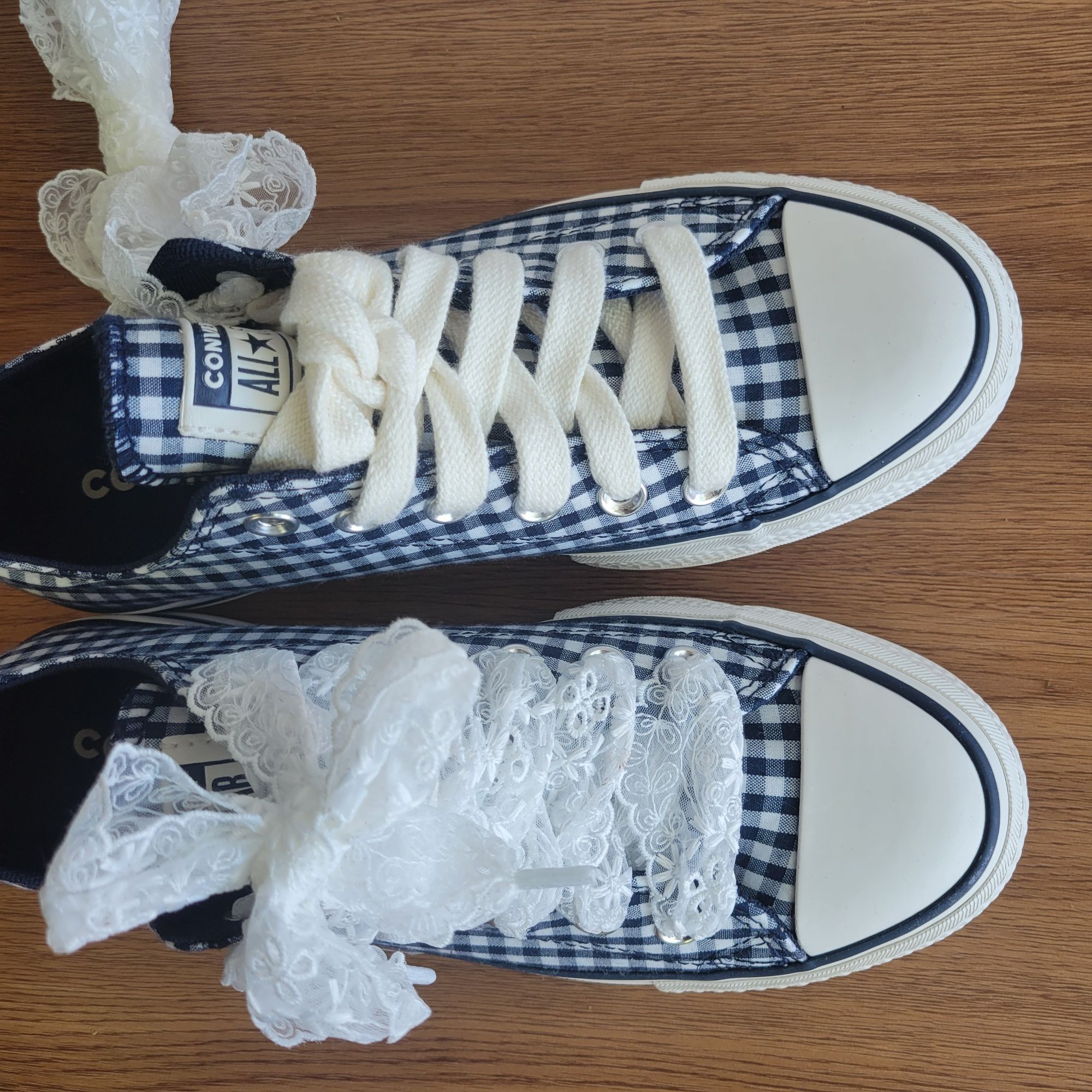 Converse ❤️Chuck Taylor All Star Lift Gingham 11 Womens Shoes Navy Wh Size US 11 / IT 41 - 9 Thumbnail