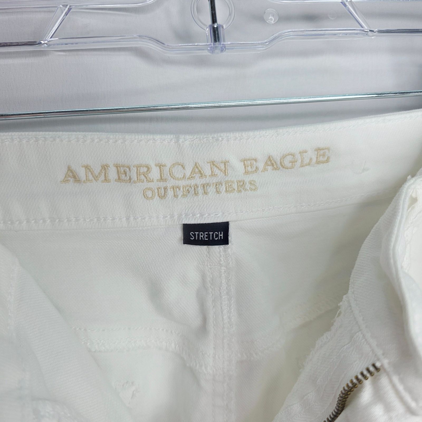 American Eagle Outfitters American Eagle Outfitters White Distressed Mini Skirt Size 32" / US 10 / IT 46 - 2 Thumbnail