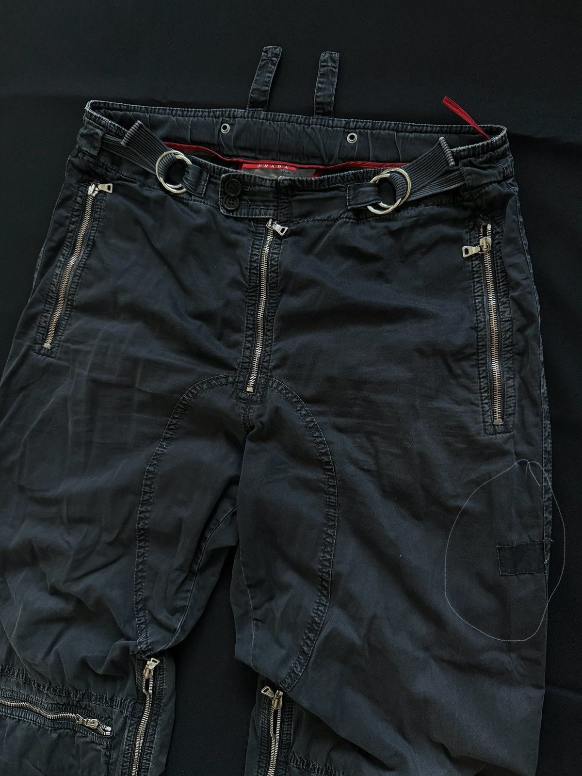 Prada Archive Prada Sport Cotton Cargo Multi zipped pants Size US 34 / EU 50 - 4 Thumbnail