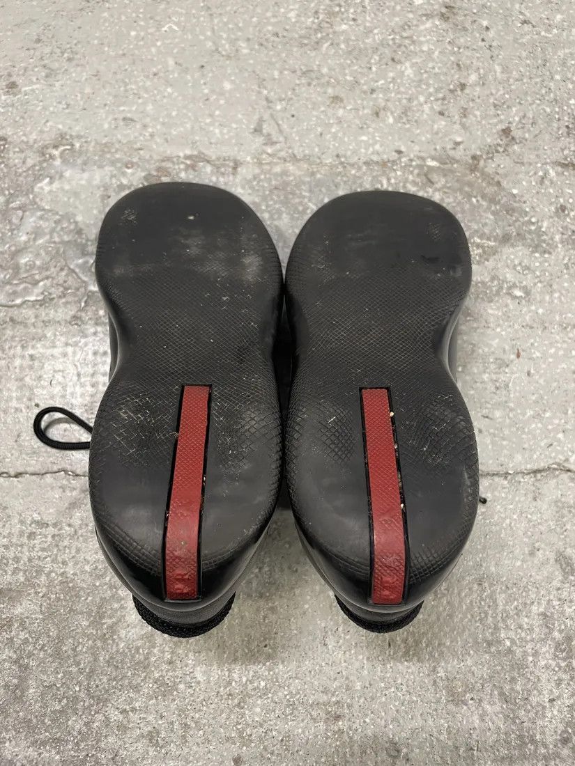Prada × Vintage 2000s Prada America s Cup Black Leather Low Sneakers Size US 5 / IT 35 - 8 Thumbnail