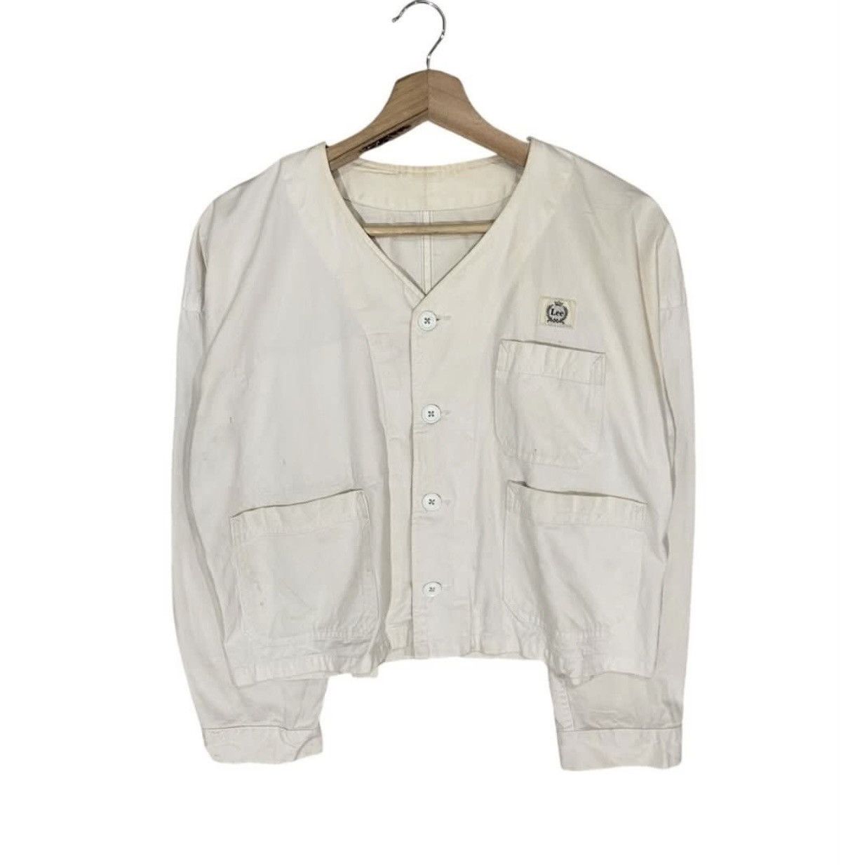Lee ☀️VINTAGES LEE WORKWEAR CANVAS CROP JACKET Size US S / EU 44-46 / 1 - 2 Thumbnail