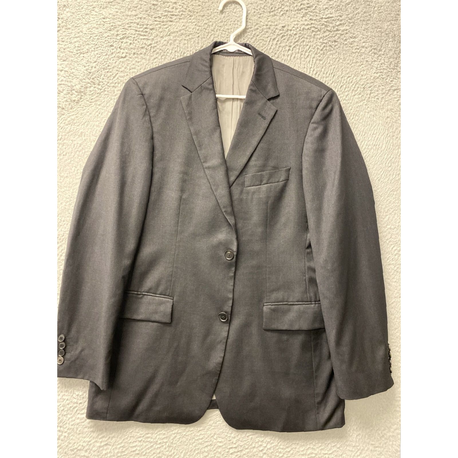 Hugo Boss HUGO BOSS VINTAGE Blazer Mens 38R Gray Tweed 2 Button Regular Fit Size 38R - 3 Thumbnail