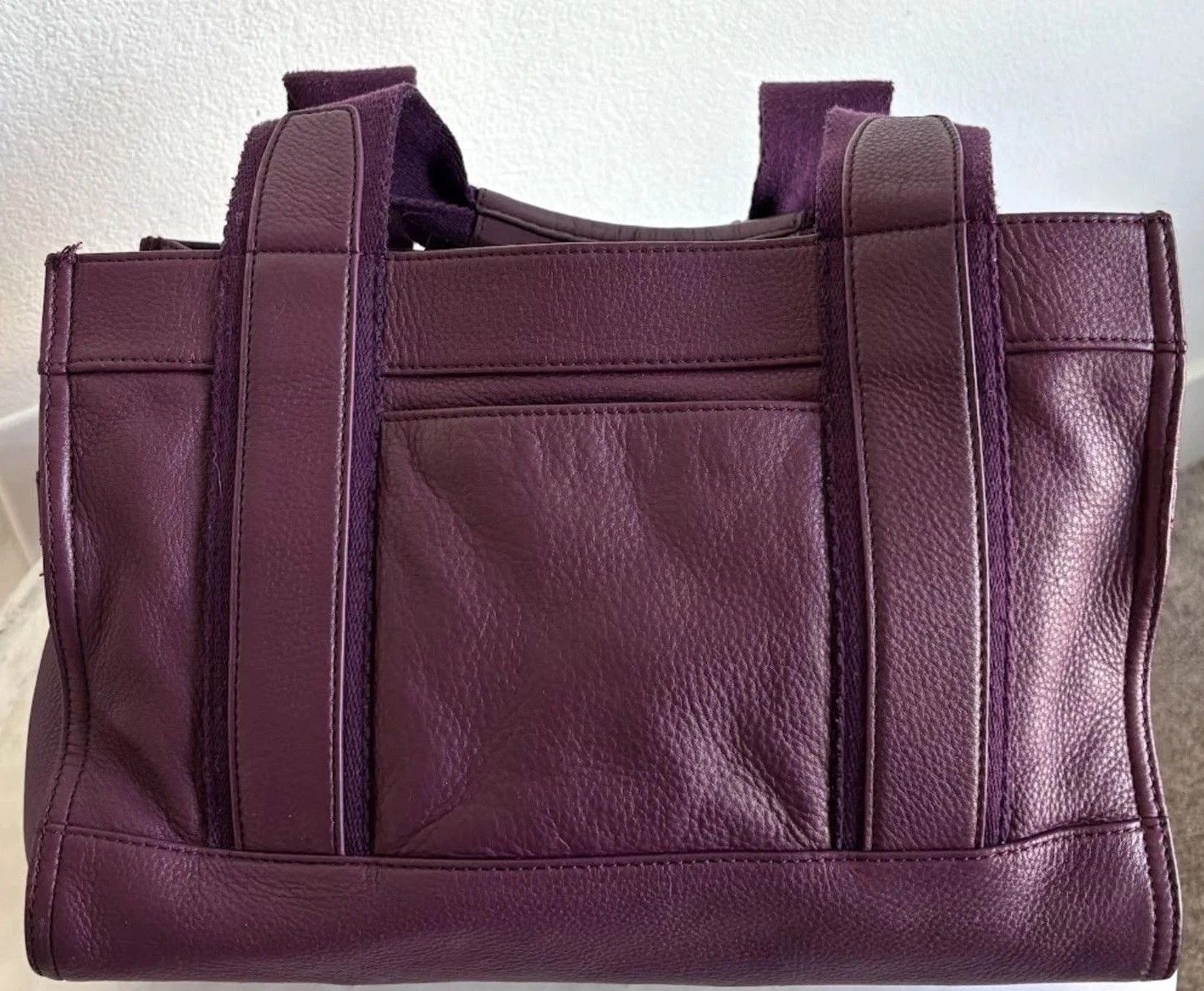 Tory Burch Tory Burch "True Violet" Mini Leather Tote Size ONE SIZE - 7 Thumbnail