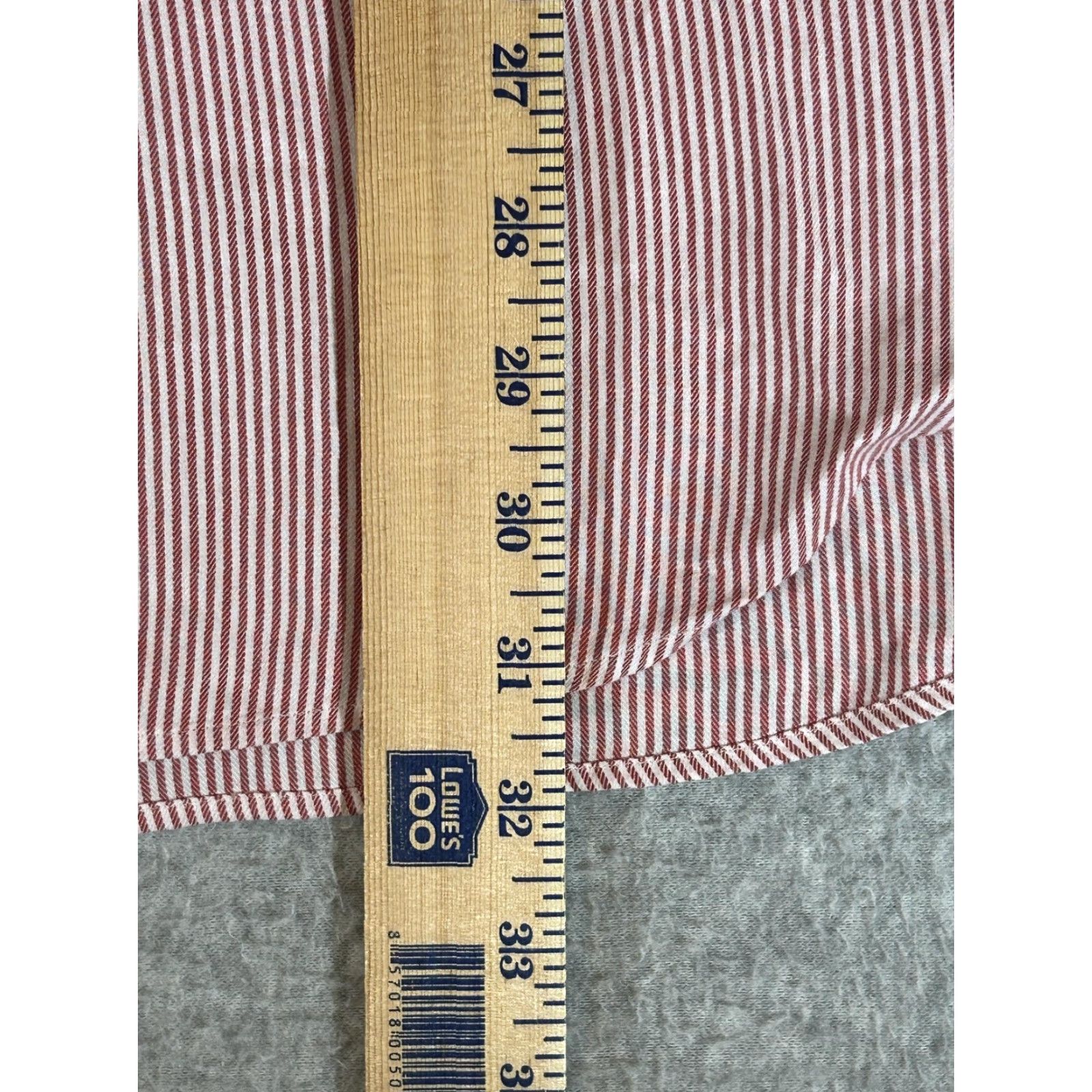 Ralph Lauren Ralph Lauren Dress Shirt Men XL Red Stripe Button-Down Collar 17 34/35 Classic Fit Yarmouth Poly Logo Size 46R - 6 Thumbnail