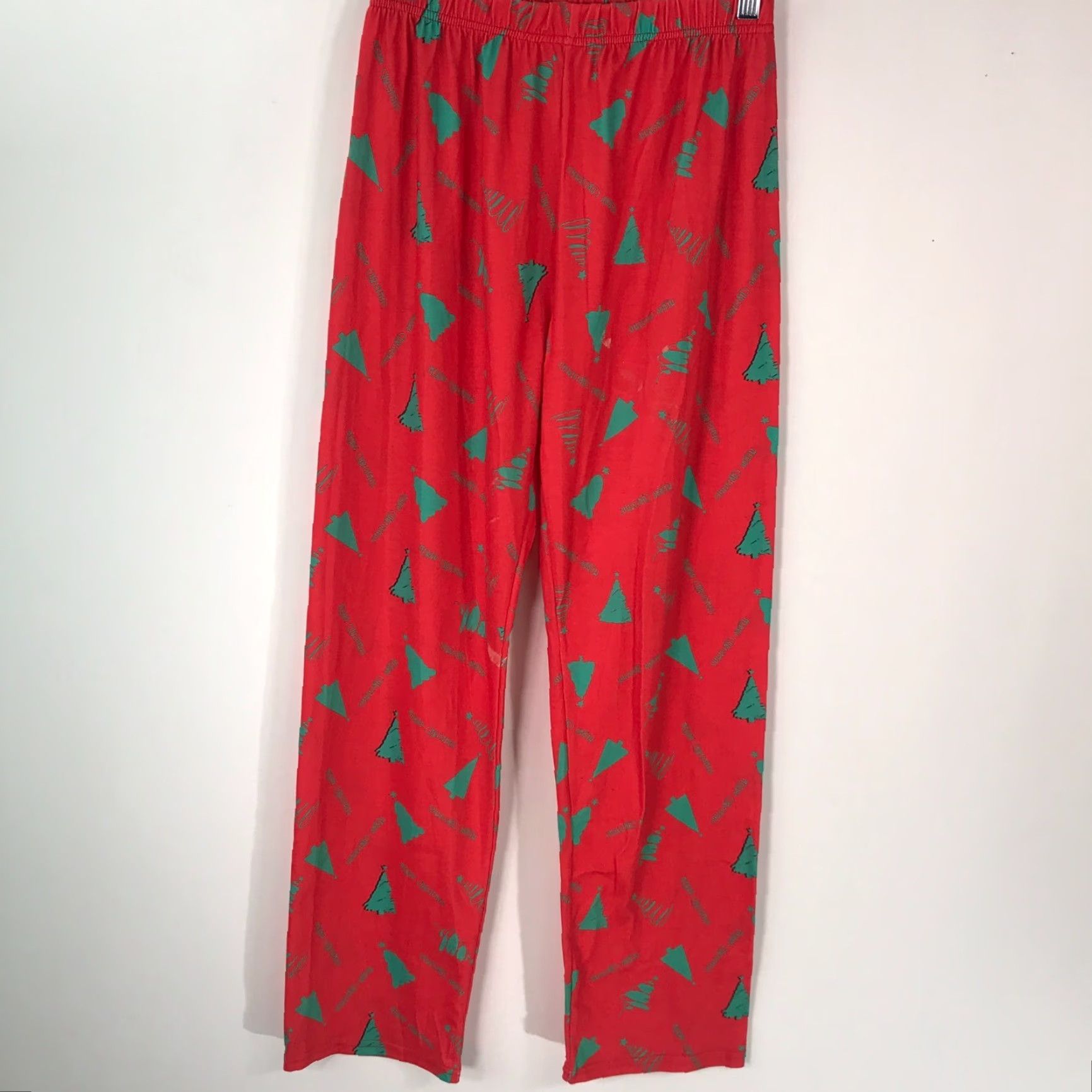 Vintage Dear Santa I'll Go For It 2 Piece Xmas Pajama Set Womens Medium Red Size ONE SIZE - 3 Thumbnail