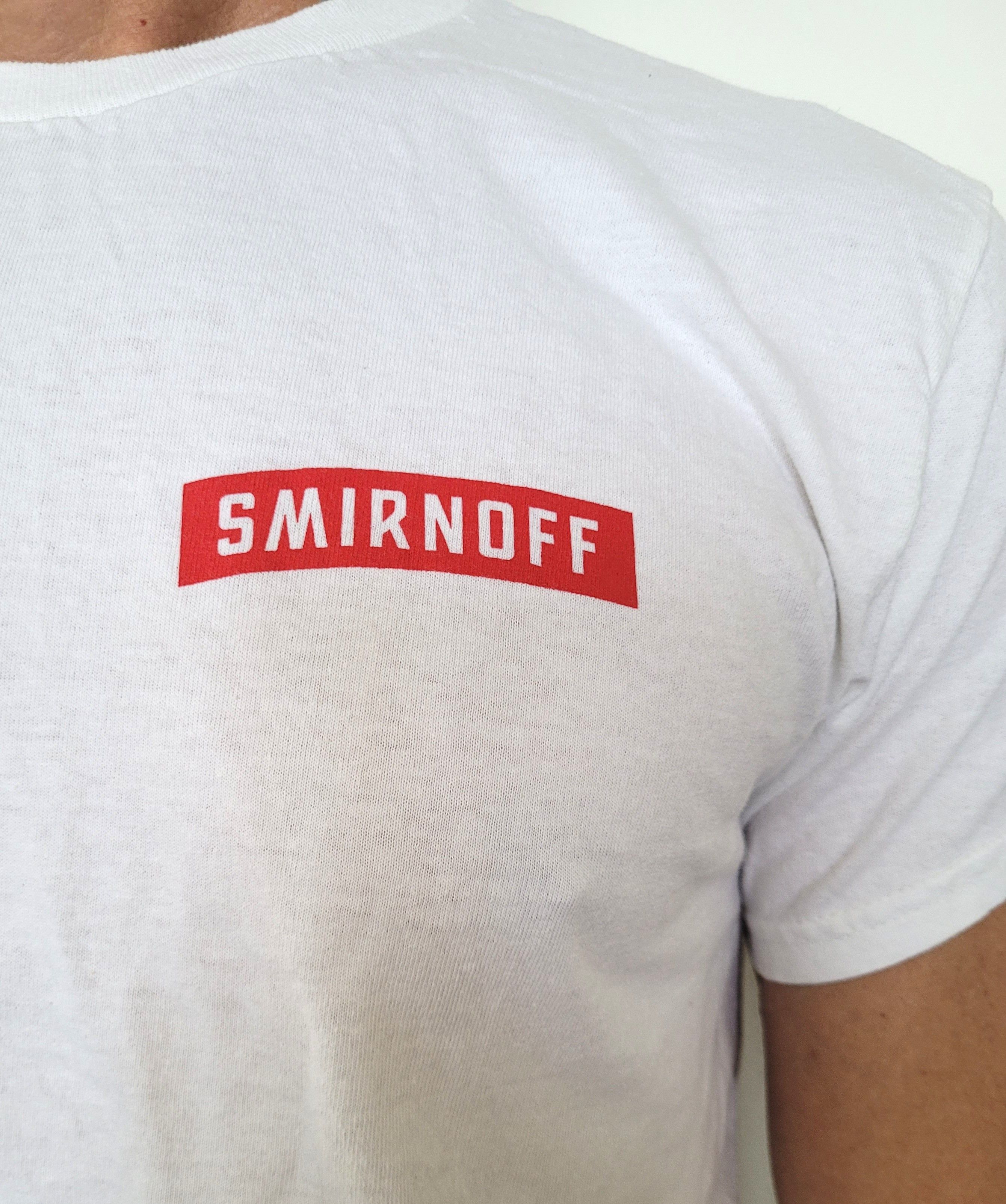 Gildan Smirnoff “Vodka for the People” Promo T-Shirt White Red Logo Size US M / EU 48-50 / 2 - 4 Thumbnail