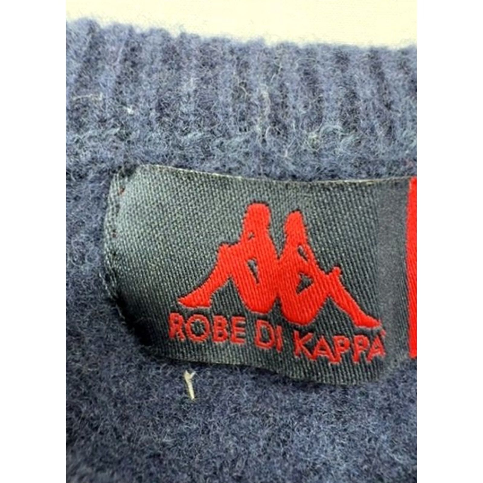 Kappa Robe di Kappa Men’s Navy Blue Crewneck Knit Sweater Large Logo Shirt Size US L / EU 52-54 / 3 - 3 Thumbnail