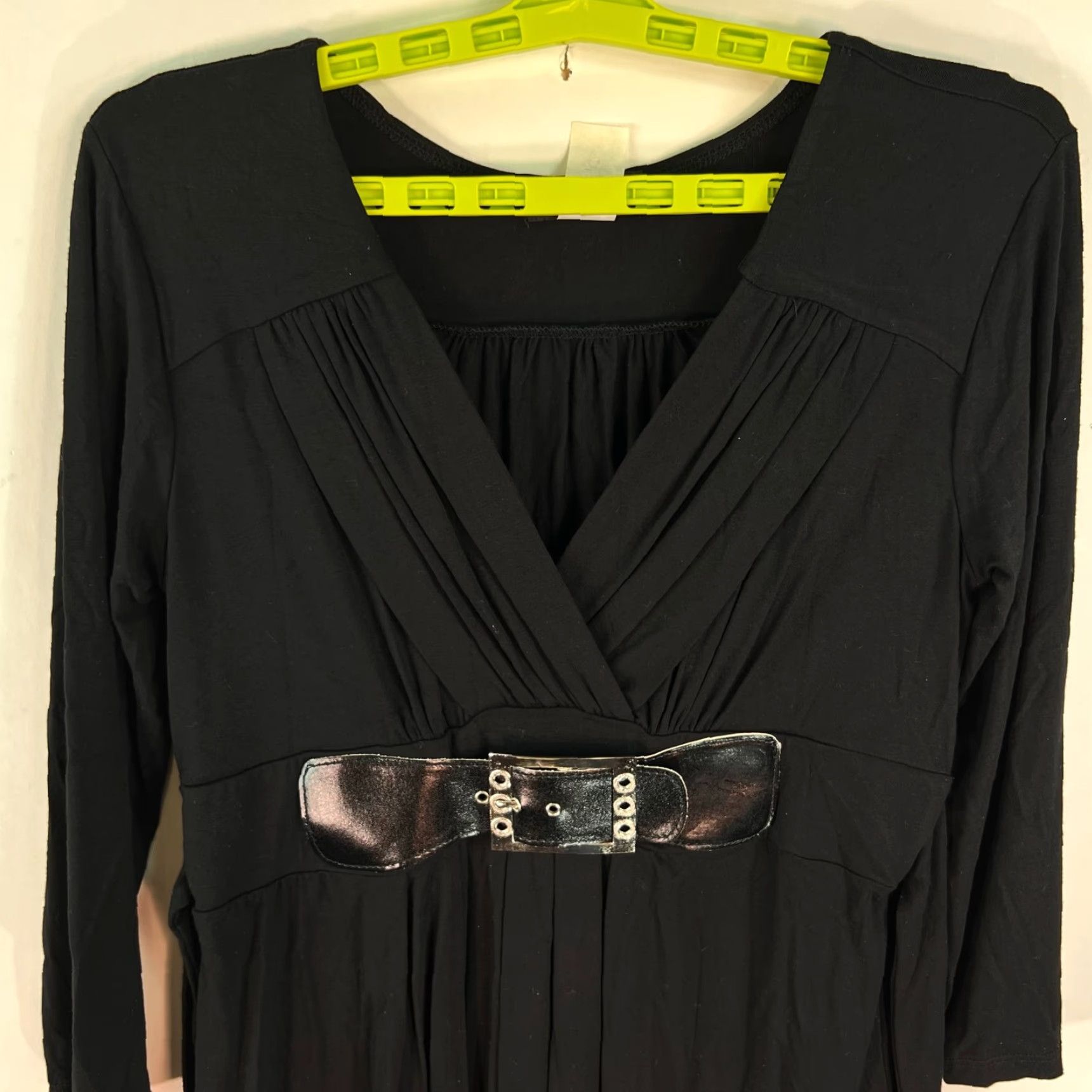 Vintage JTB Buckle Tie Dress Womens Size S Black Rayon Vintage Size S / US 4 / IT 40 - 4 Thumbnail