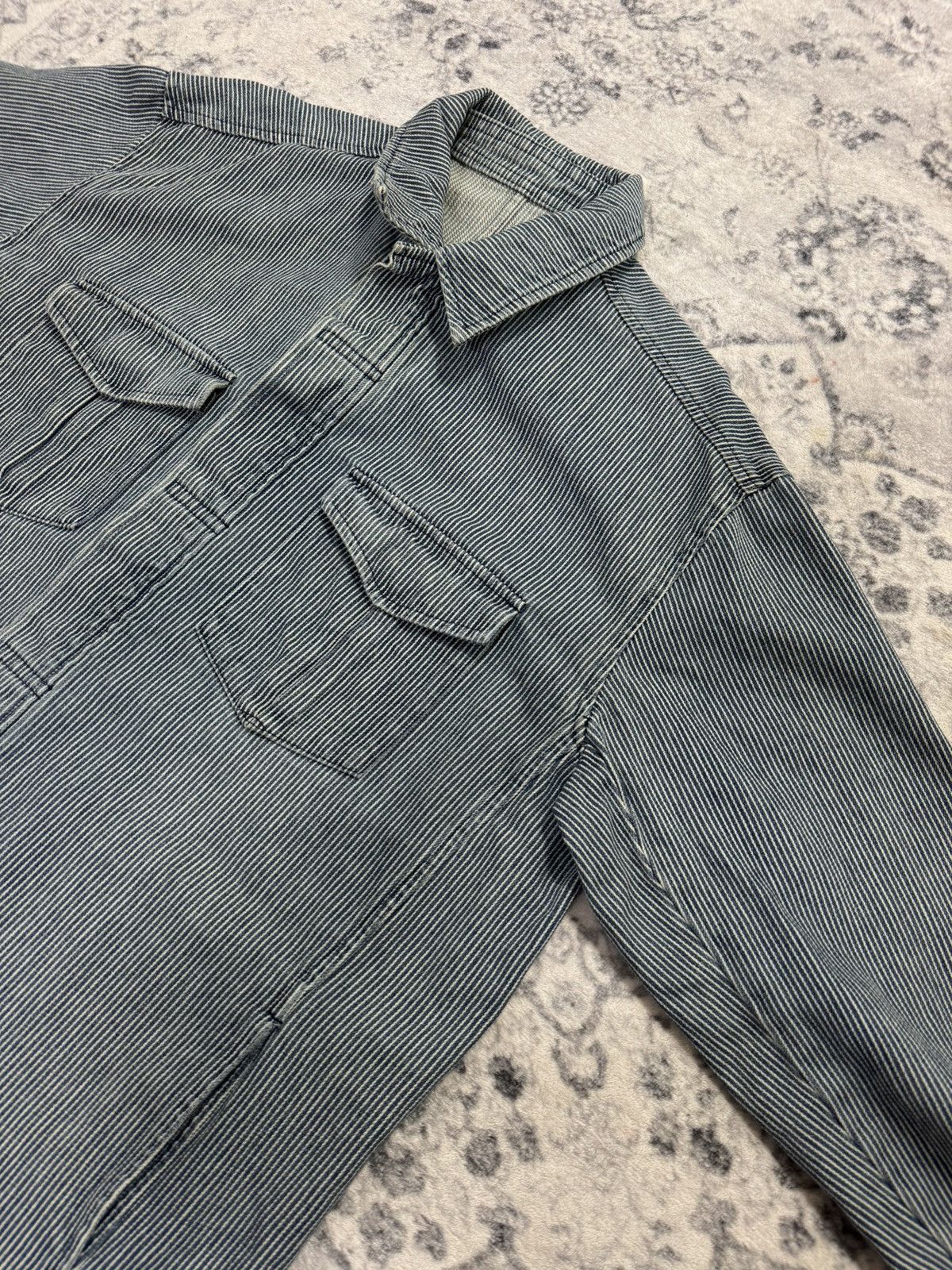 Japanese Brand VINTAGE BC FACTORY HICKORY SLASH POCKET JACKET Size US L / EU 52-54 / 3 - 3 Thumbnail