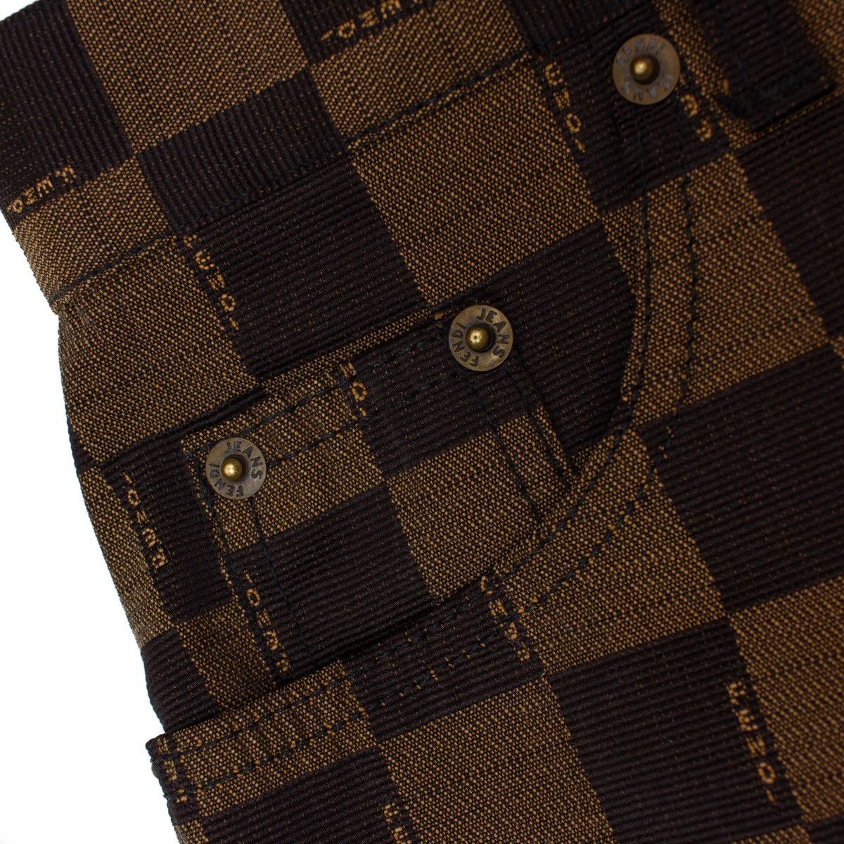 Fendi × Vintage VRARE VTG FENDI Checkerboard Monogram Pant Size : 28 ~ S Size 27" / US 4 / IT 40 - 9 Thumbnail