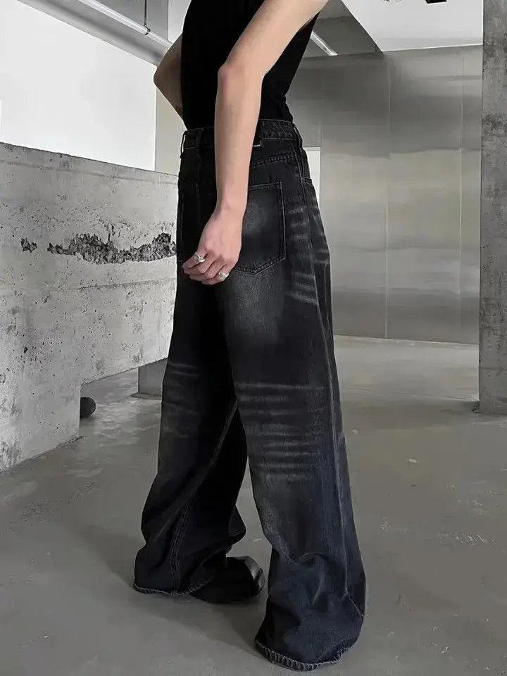 Japanese Brand Baggy Jeans grunge Y2k high waist wide leg pants streetwear Size US 32 / EU 48 - 4 Thumbnail