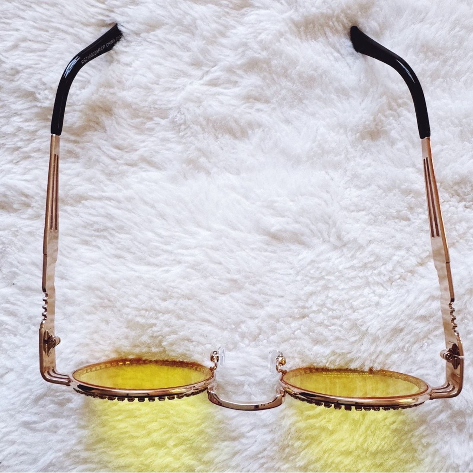 Other Kate Clear Yellow Round Sunglasses Size ONE SIZE - 5 Thumbnail