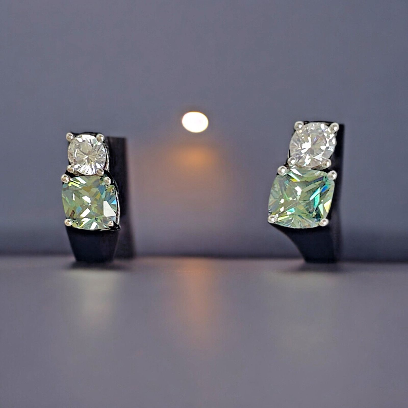 Other Cushion Cut 2.3ct Green Sapphire & Diamond .925 Silver Lab Size ONE SIZE - 20 Thumbnail